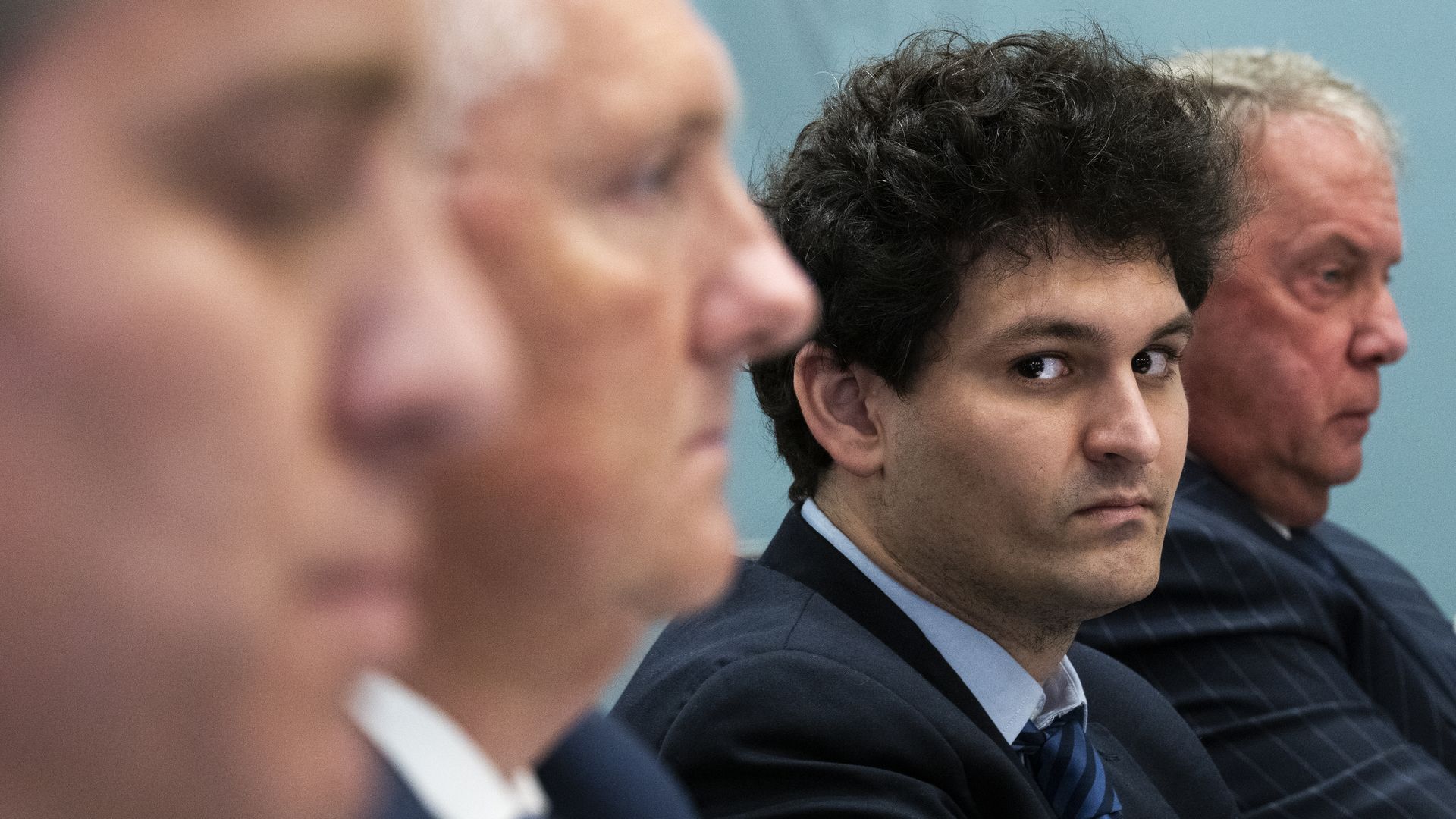 Sam Bankman-Fried testifies during a House hearing in May.