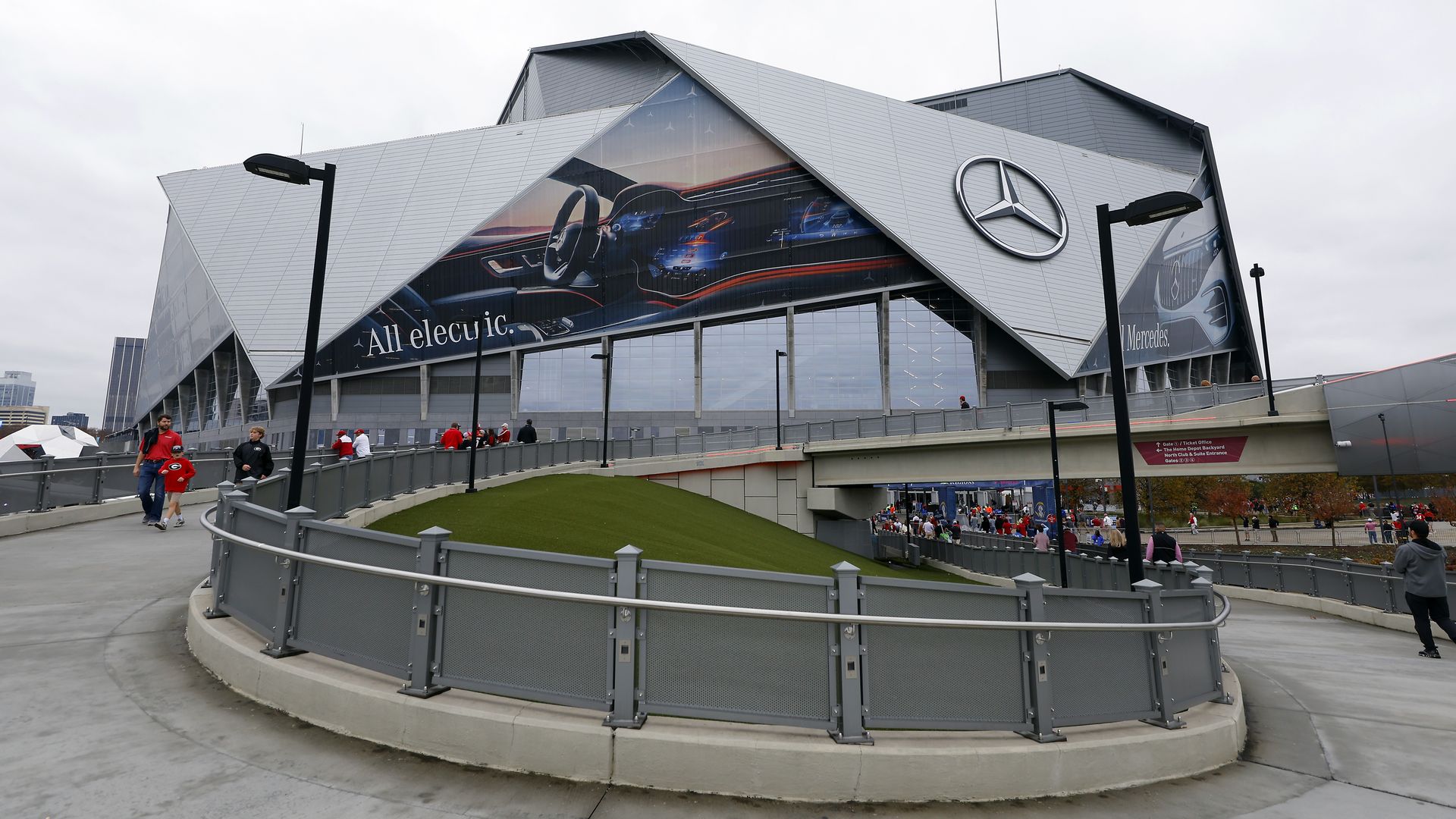 A general view of Mercedes-Benz Stadium.