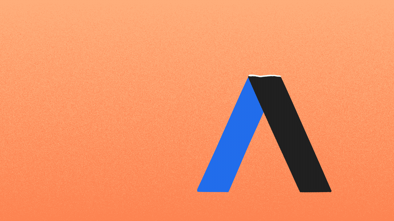 Illustration of the Axios logo cycling through ghost, witch and devil Halloween costumes. 