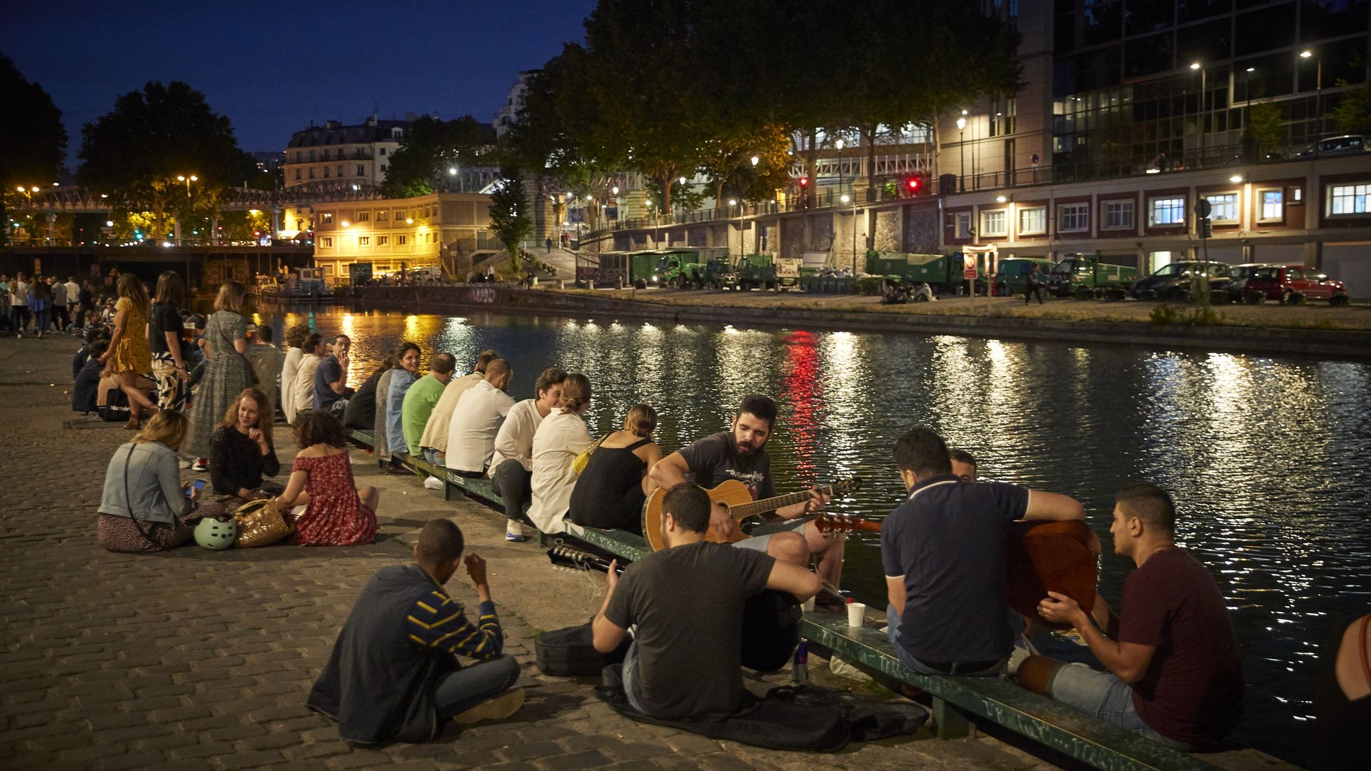 Bastille Day revelers