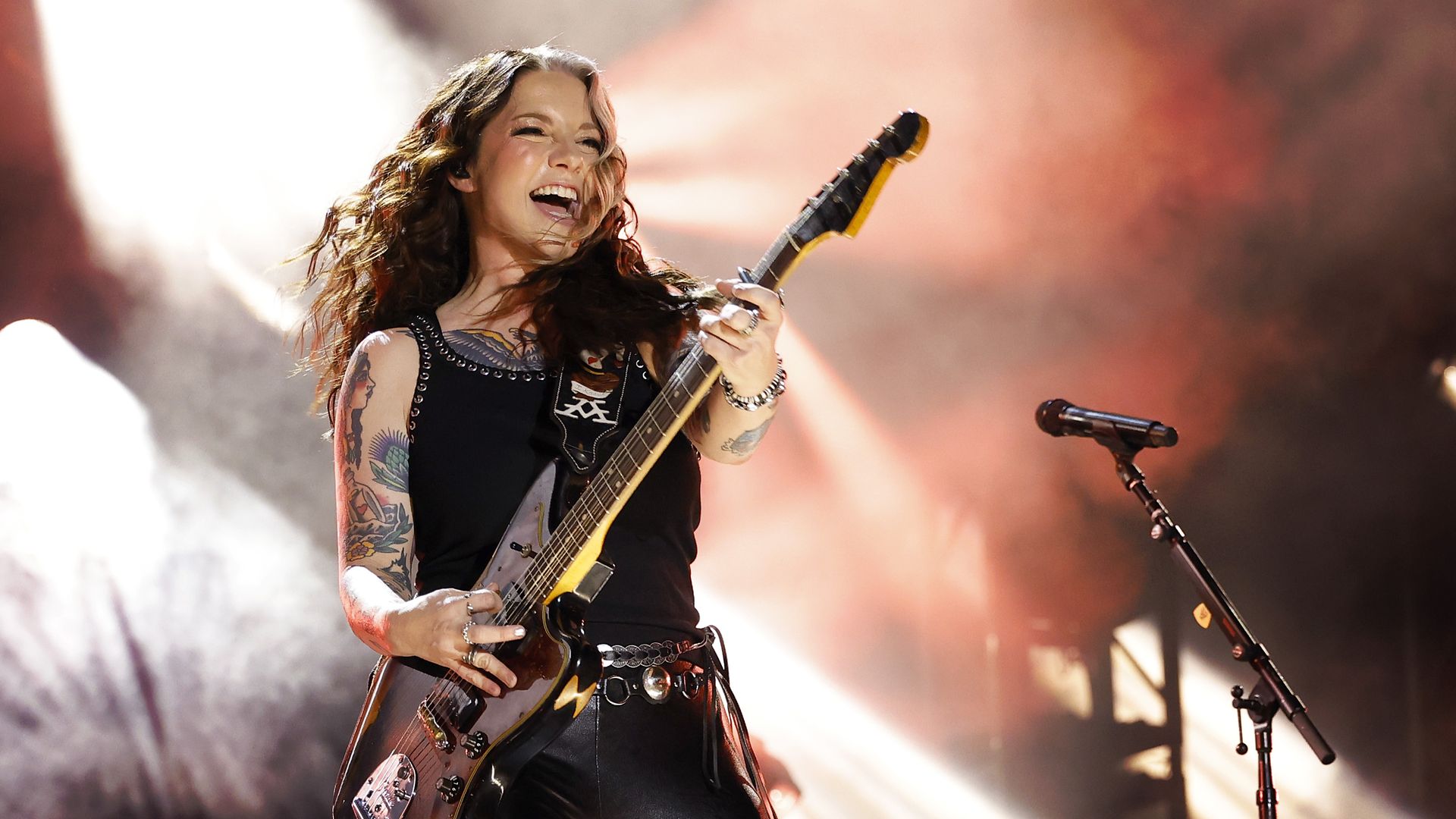 Ashley Mcbryde performs on the main stage during CMA Fest 2025 at Nissan Stadium