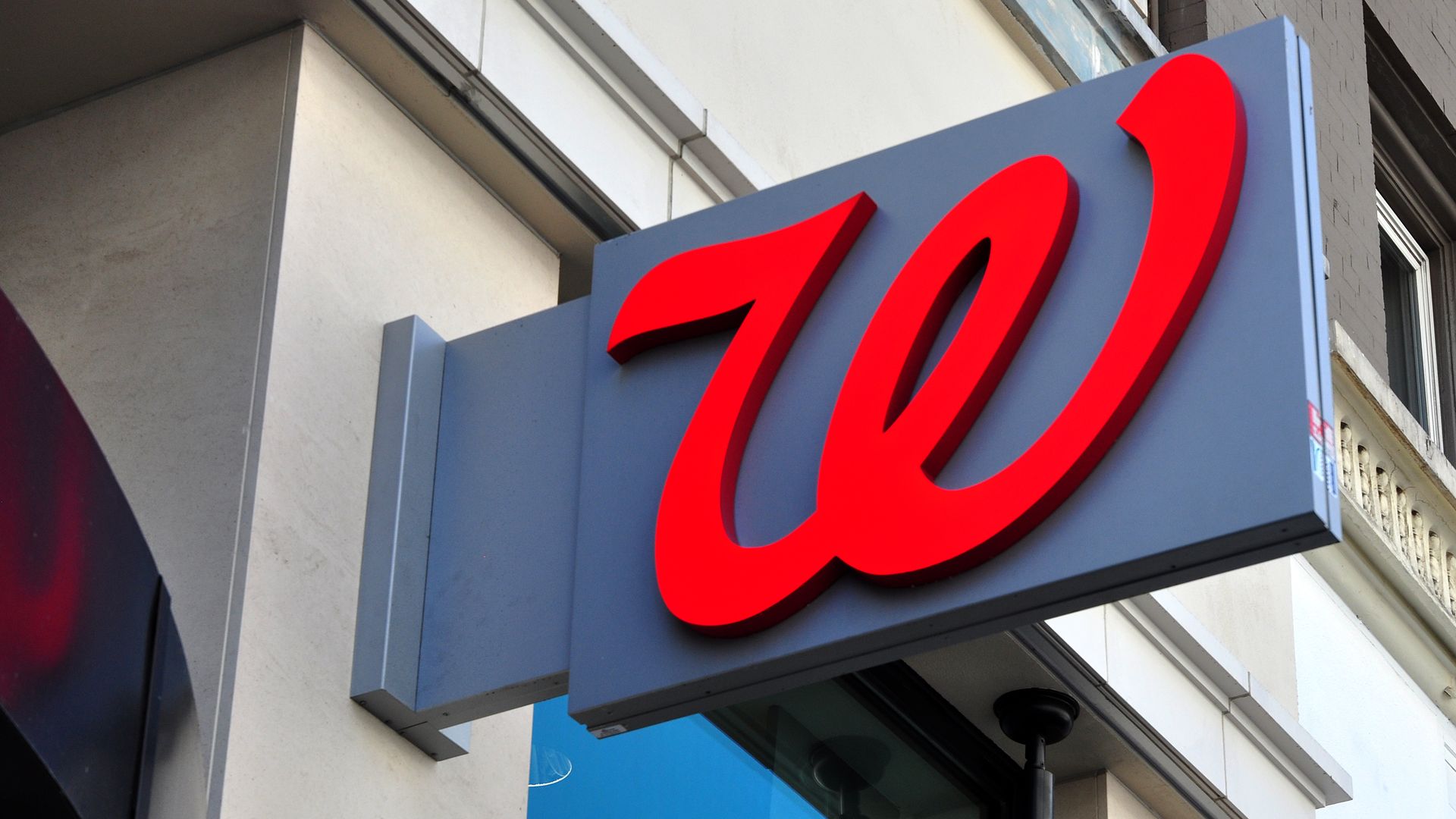 SAN FRANCISCO, CA - OCTOBER 4, 2013: A sign marks the entrance to a Walgreens store in San Francisco's upscale Union Square shopping district. 