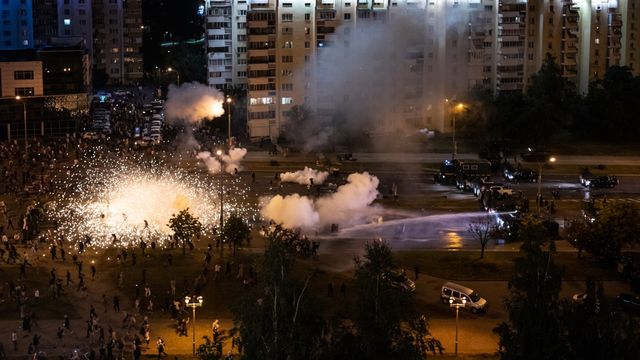 Belarus Police, Protesters Clash As Lukashenko Claims Election Win