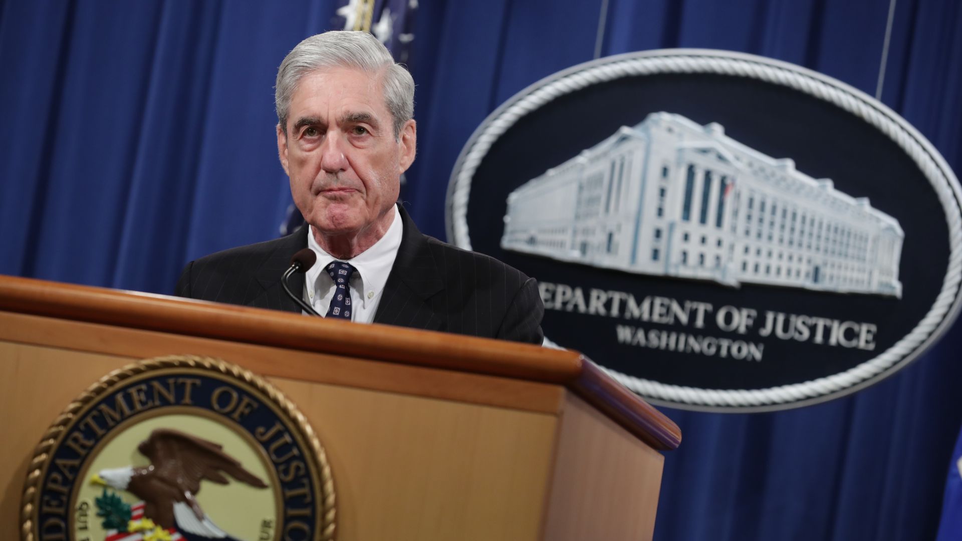 : Special Counsel Robert Mueller makes a statement about the Russia investigation on May 29, 2019 at the Justice Department in Washington, DC. 