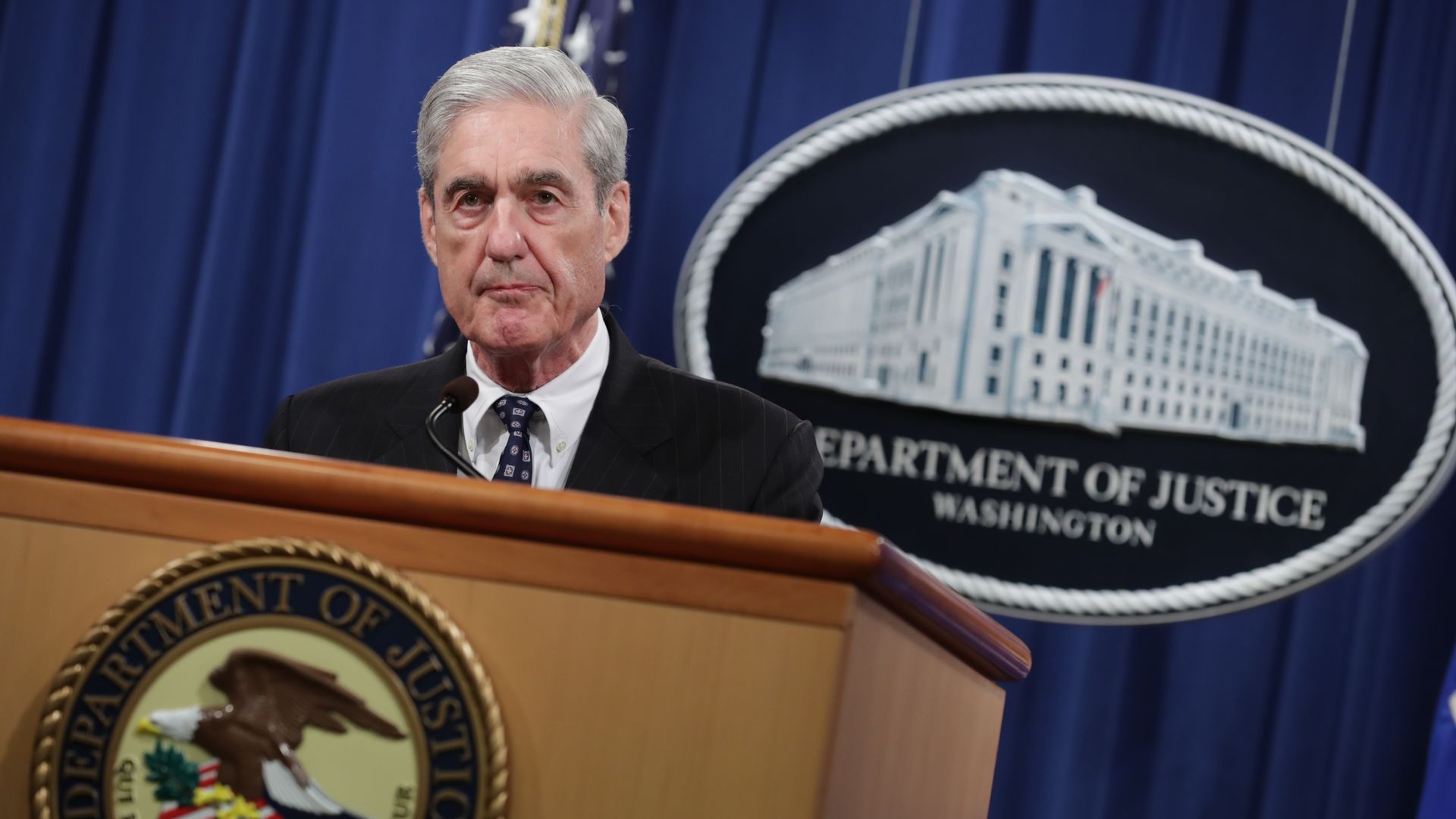 : Special Counsel Robert Mueller makes a statement about the Russia investigation on May 29, 2019 at the Justice Department in Washington, DC.