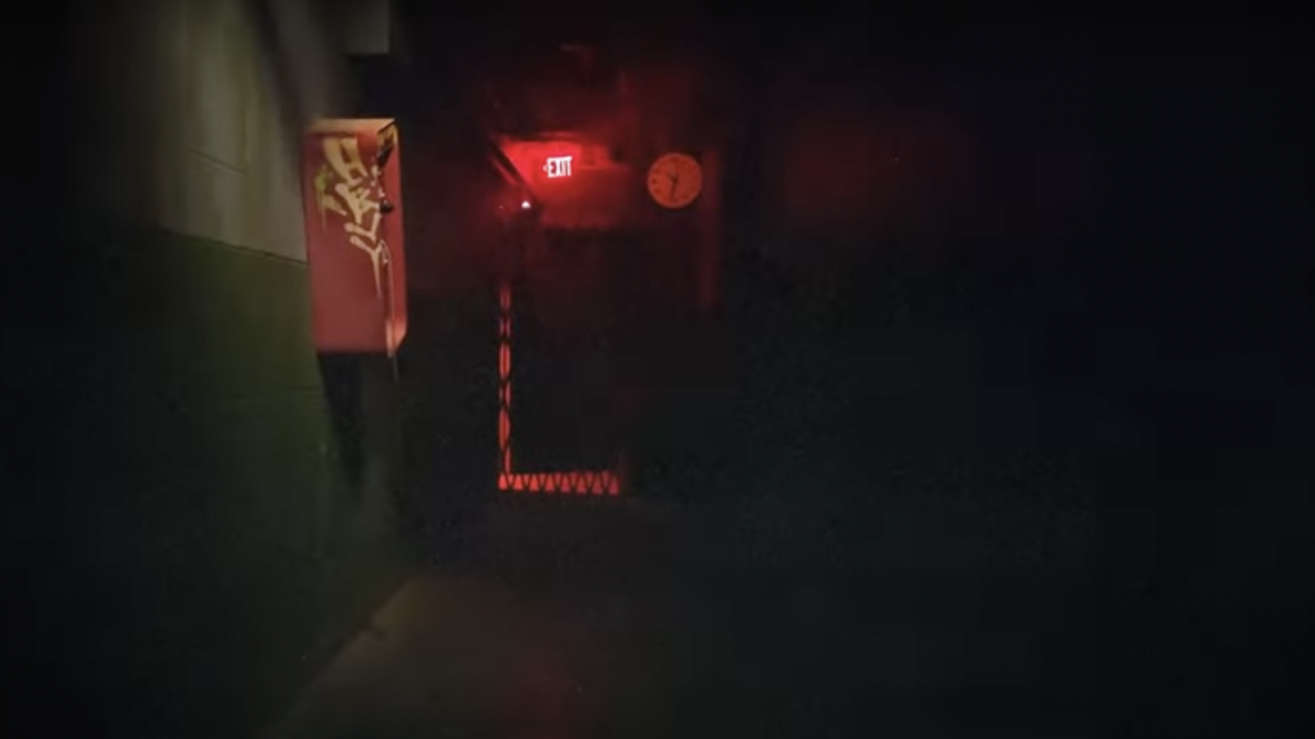 A screenshot of a video of the Slaughterhouse's Purgatory escape room in Des Moines.