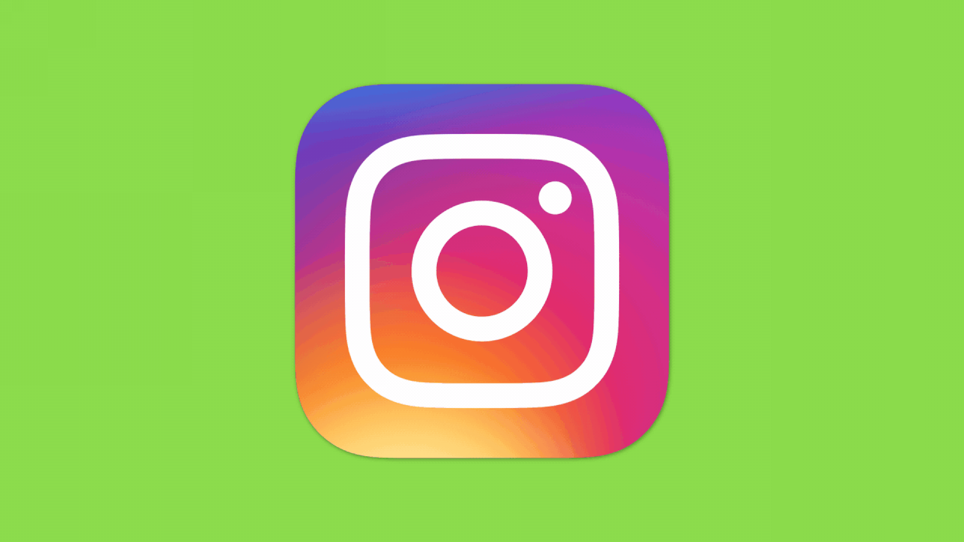 Illustrated animation of the Instagram logo's color draining. 
