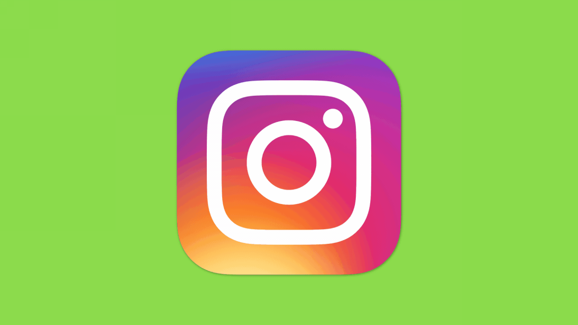 Illustrated animation of the Instagram logo's color draining.