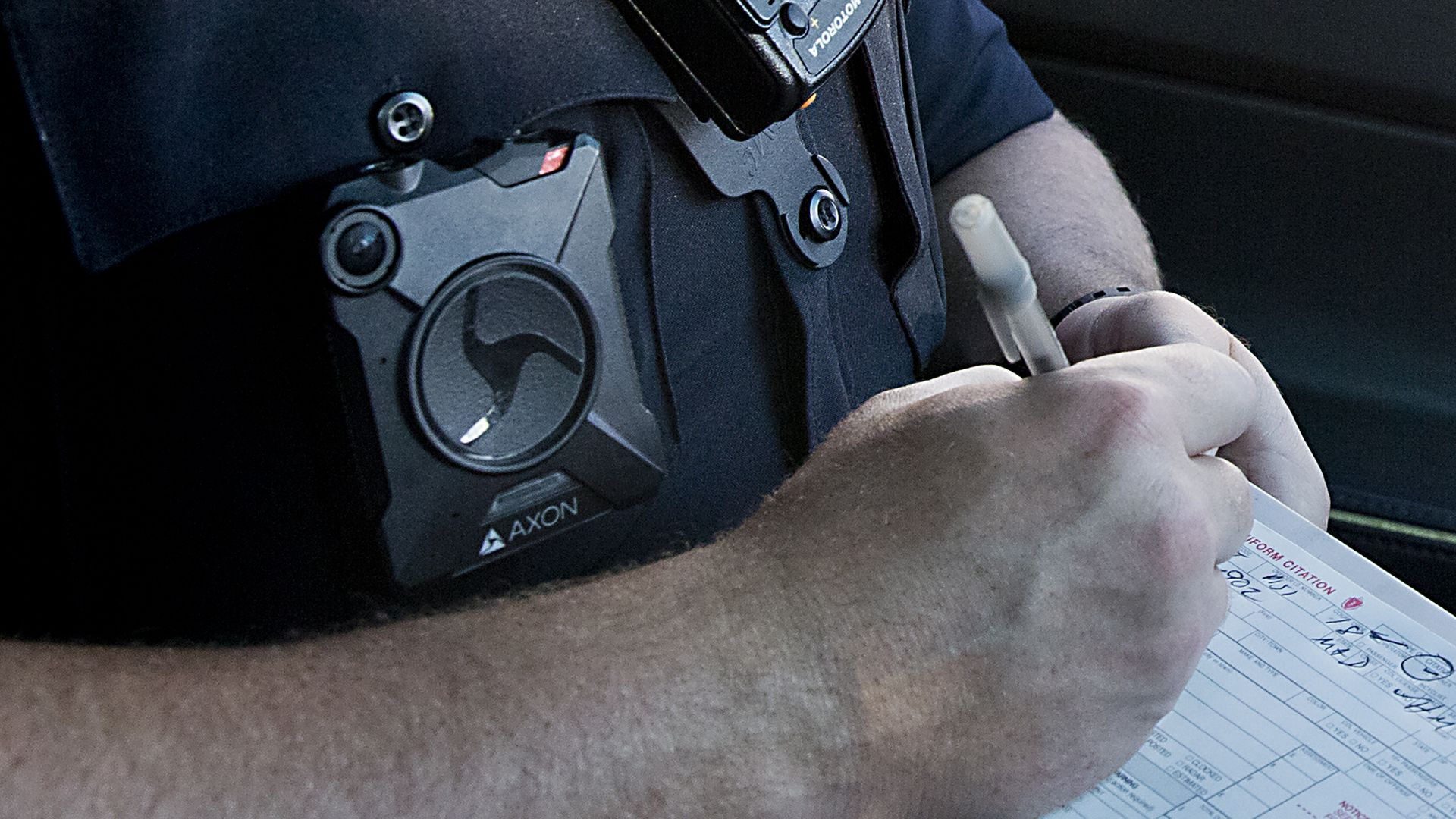 A photo of a police body cam.
