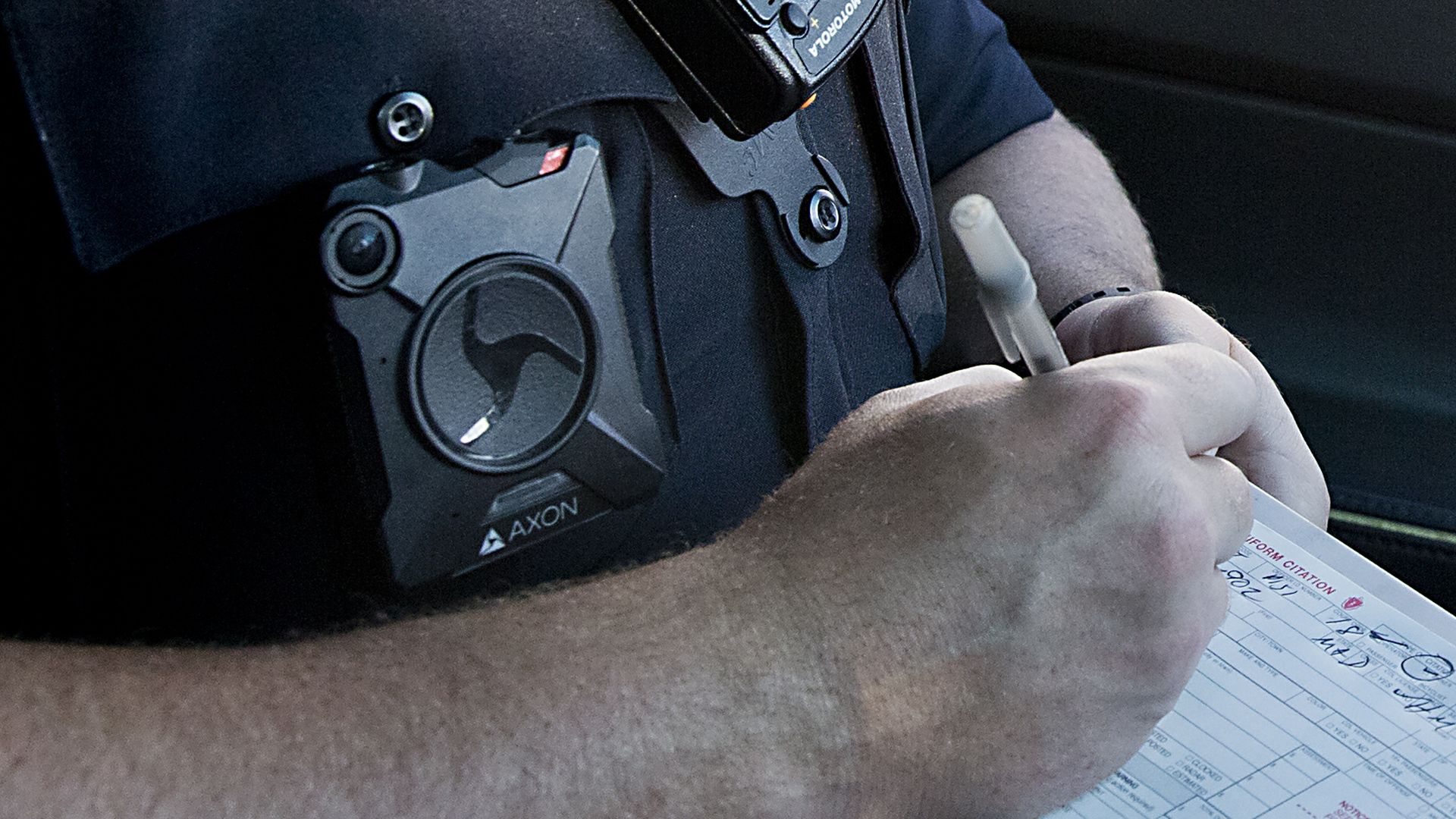A photo of a police body cam.