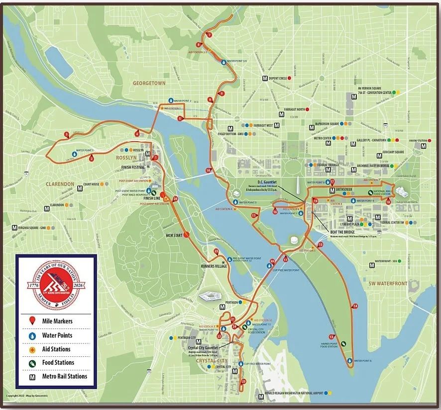 Marine Corps Marathon Map