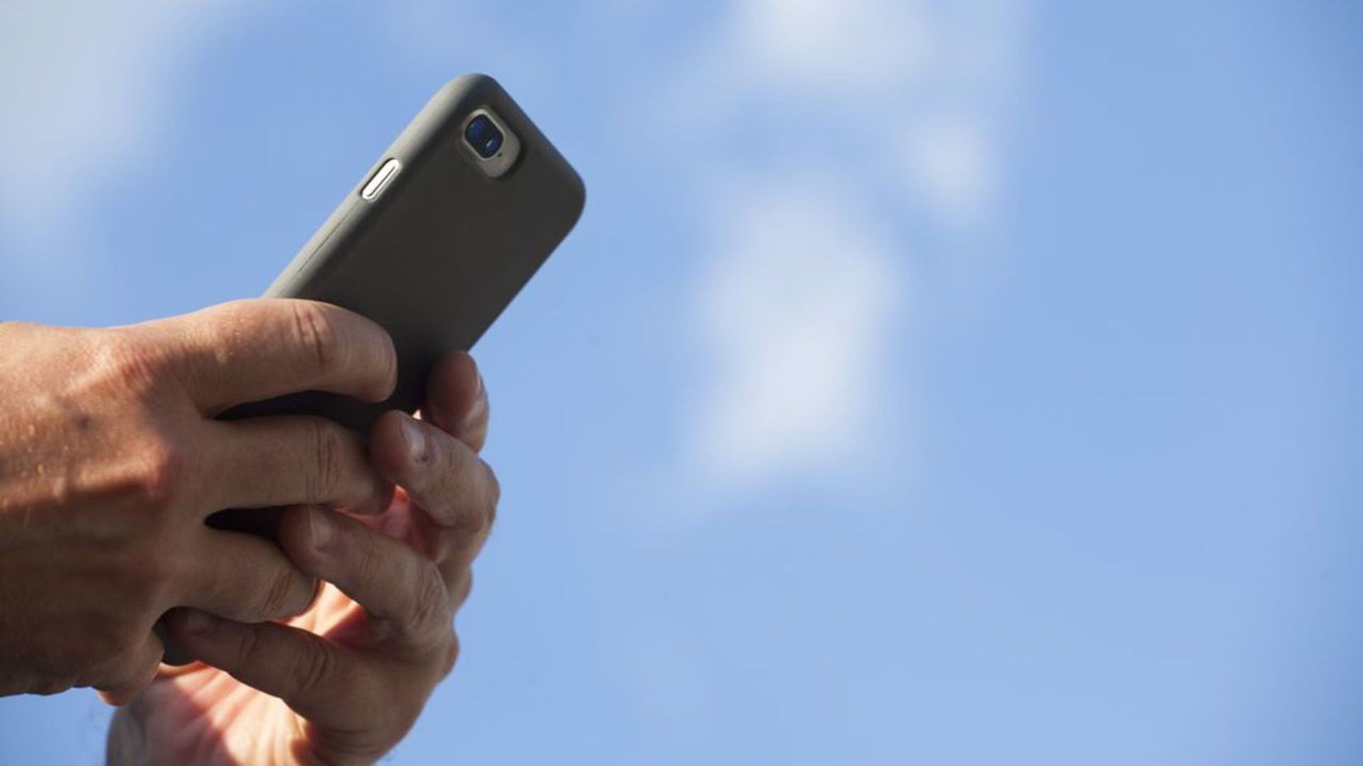 A person holding a phone