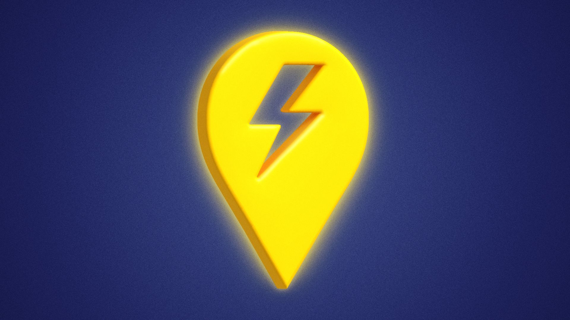 an illustration of a location pin with a lightning bolt on it