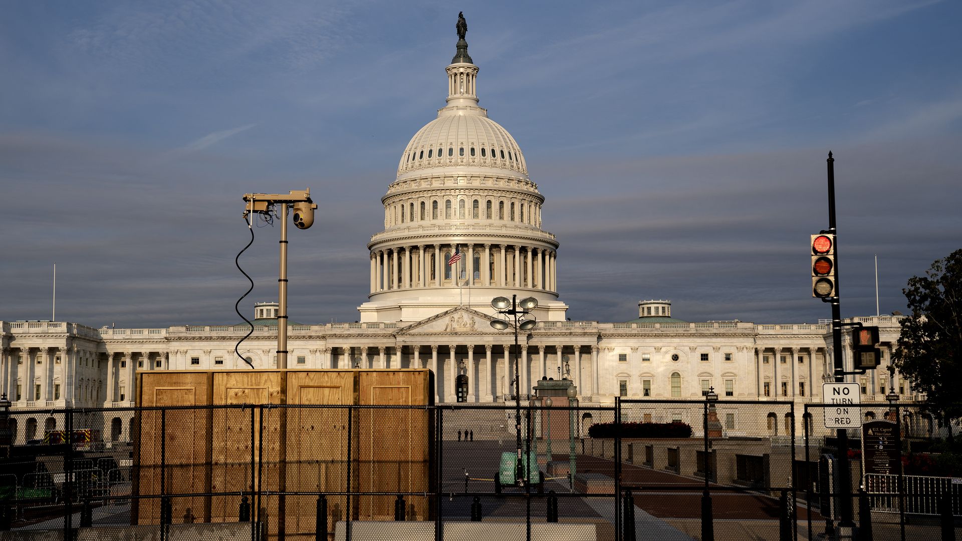 Security fencing outside the U.S. Capitol ahead of a planned "Justice for J6" rally in Washington, D.C.