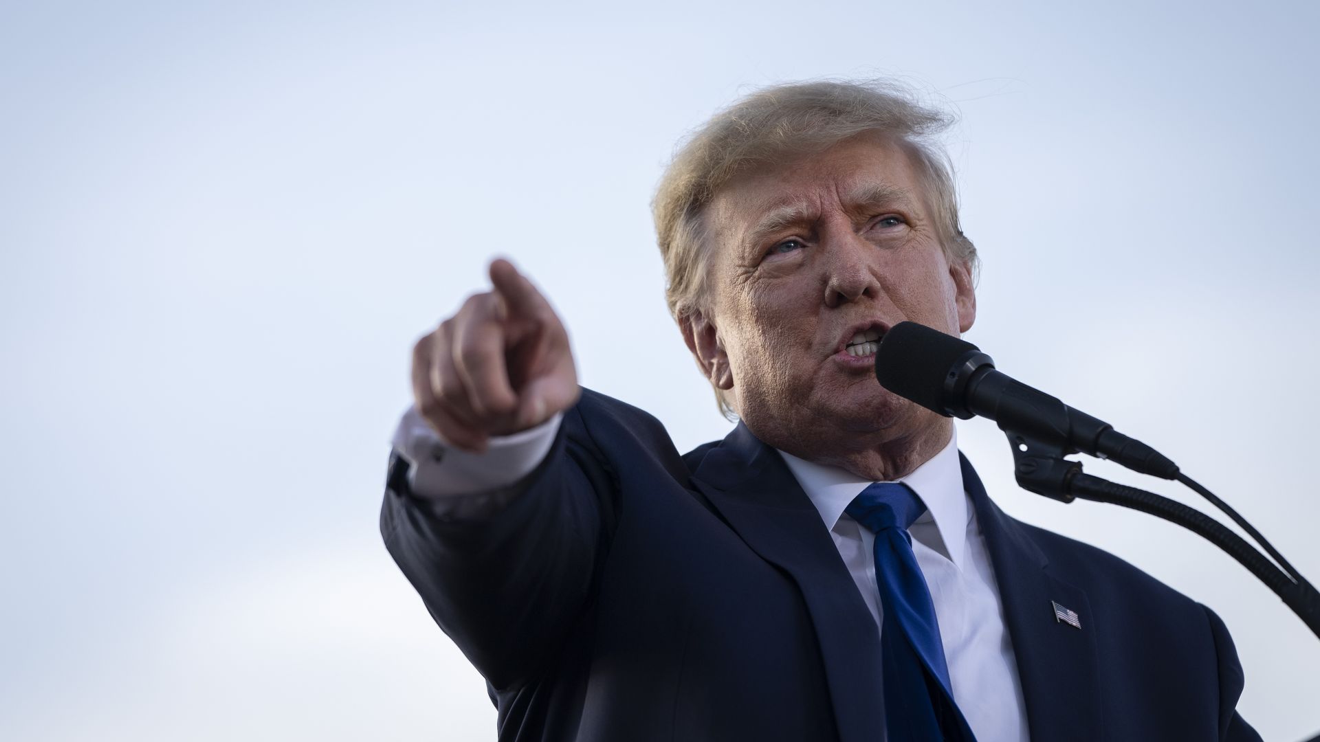 Former U.S. President Donald Trump in Delaware, Ohio on April 23.