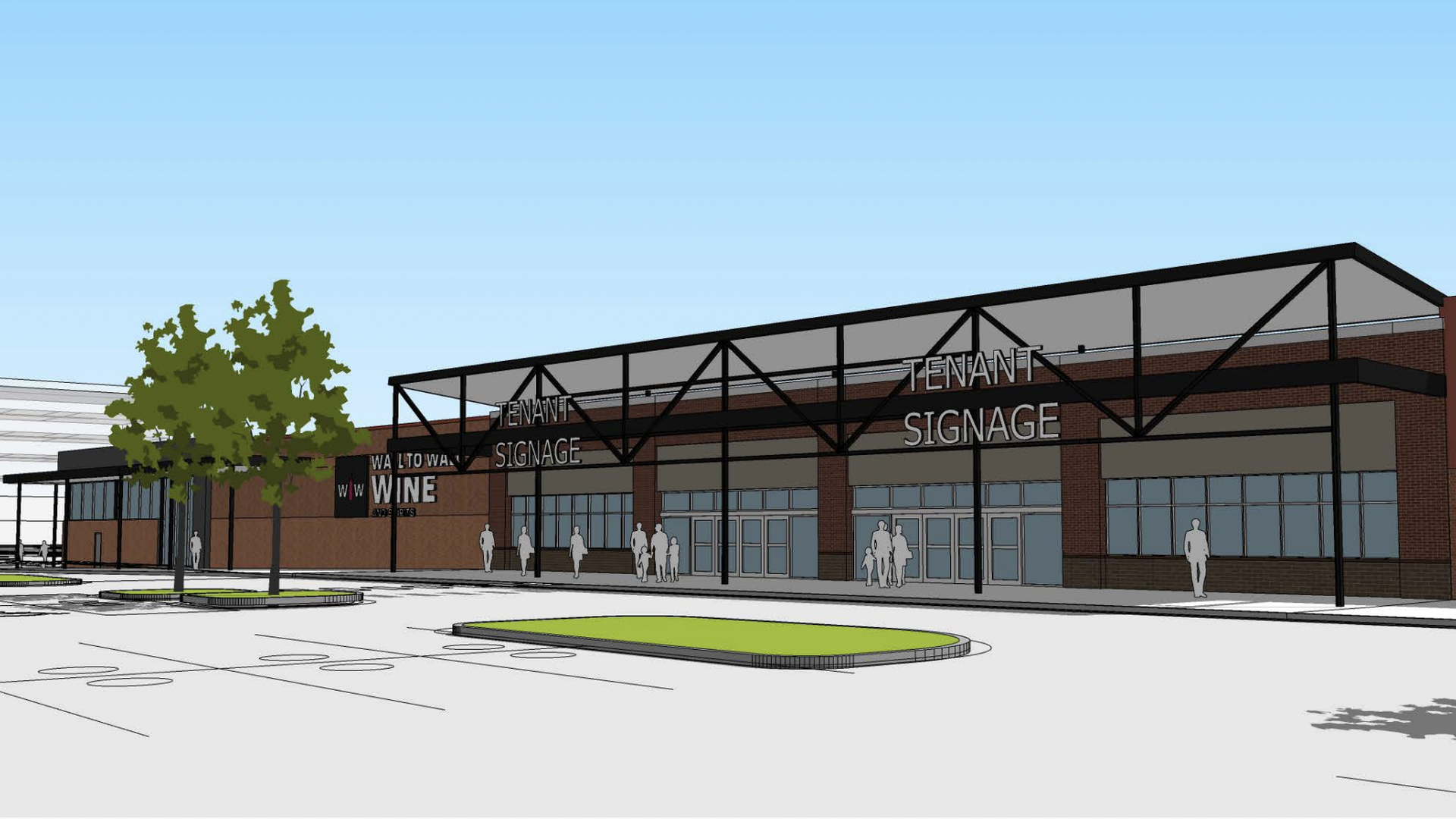 A rendering of a new high-tech Hy-Vee store.