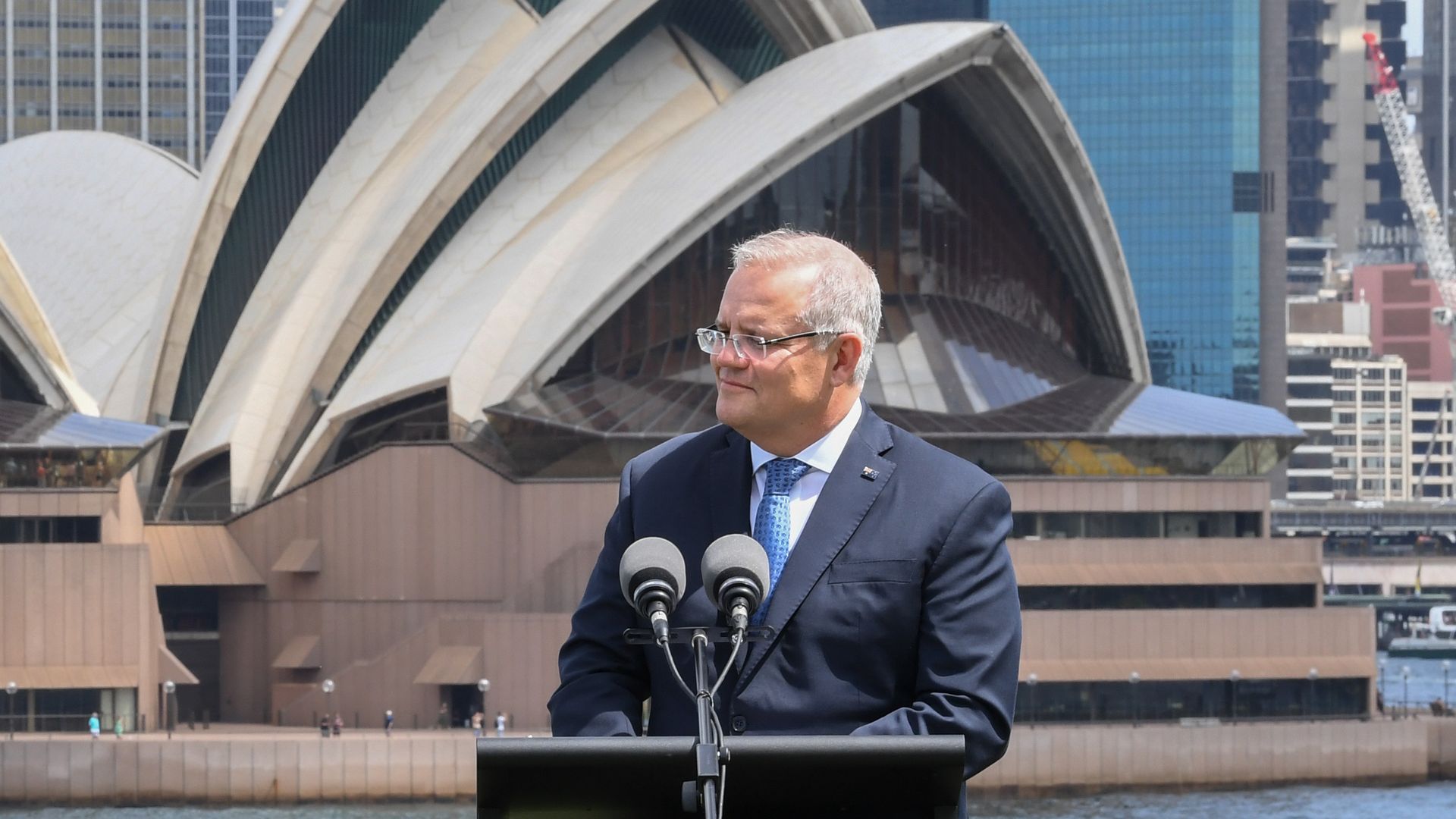 Australian Prime Minster Scott Morrison at a press conference held at Admiralty House in Sydney, Australia on February 28.