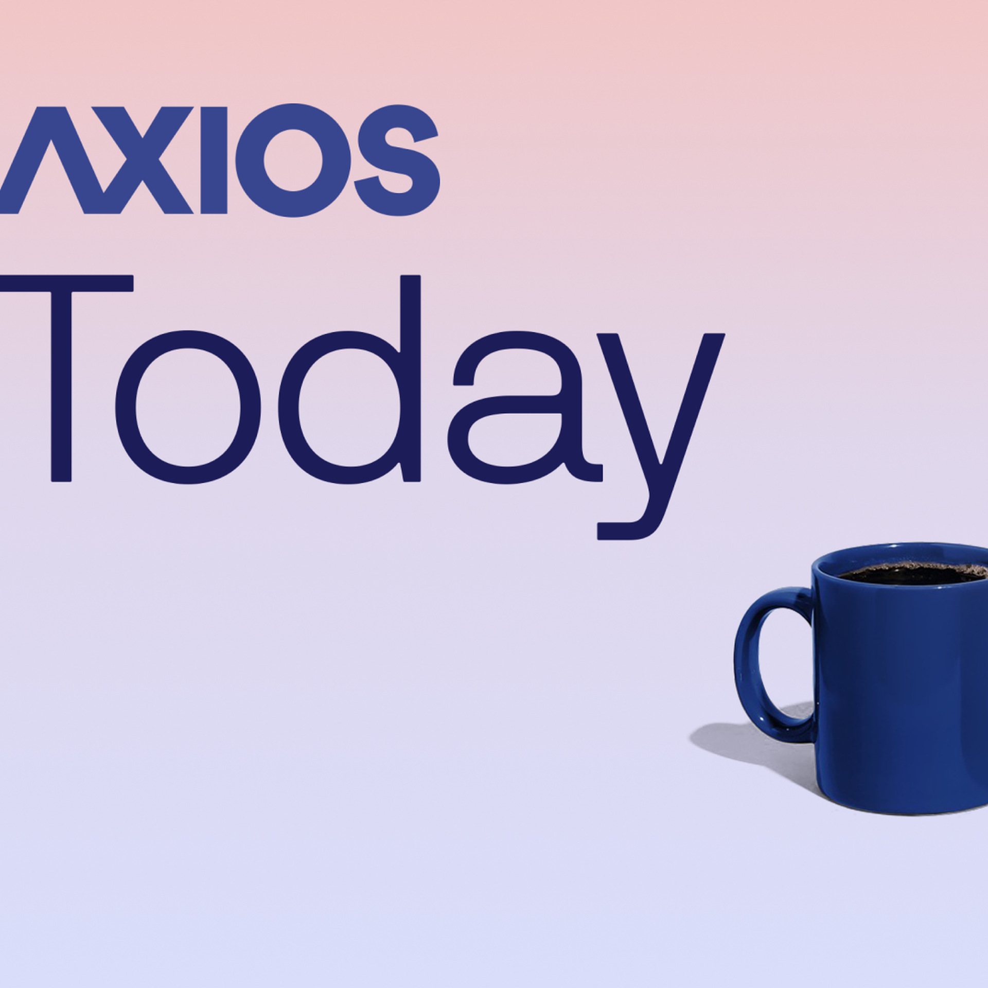 Two mugs and Axios logo