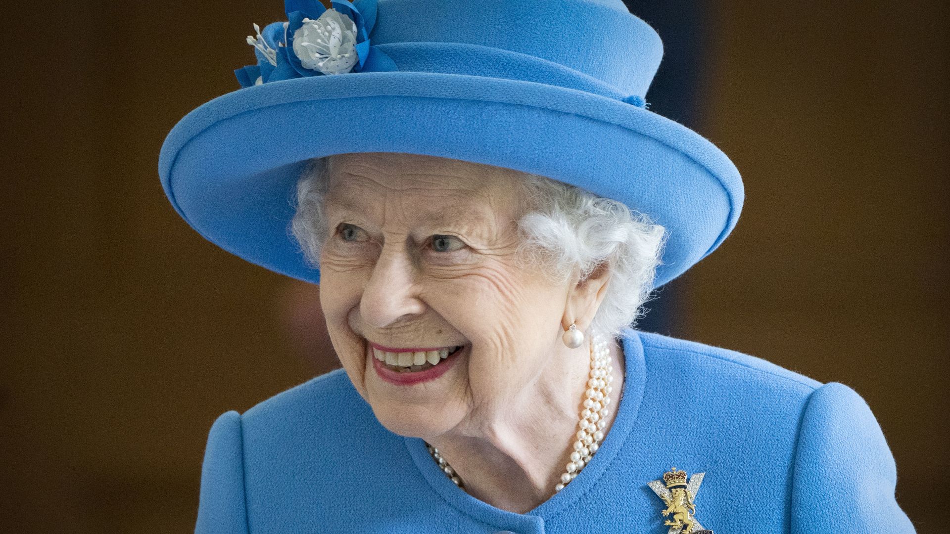 Queen Elizabeth II as she thanks local volunteers for their efforts during the pandemic on June 28, 2021 in Edinburgh, Scotland.