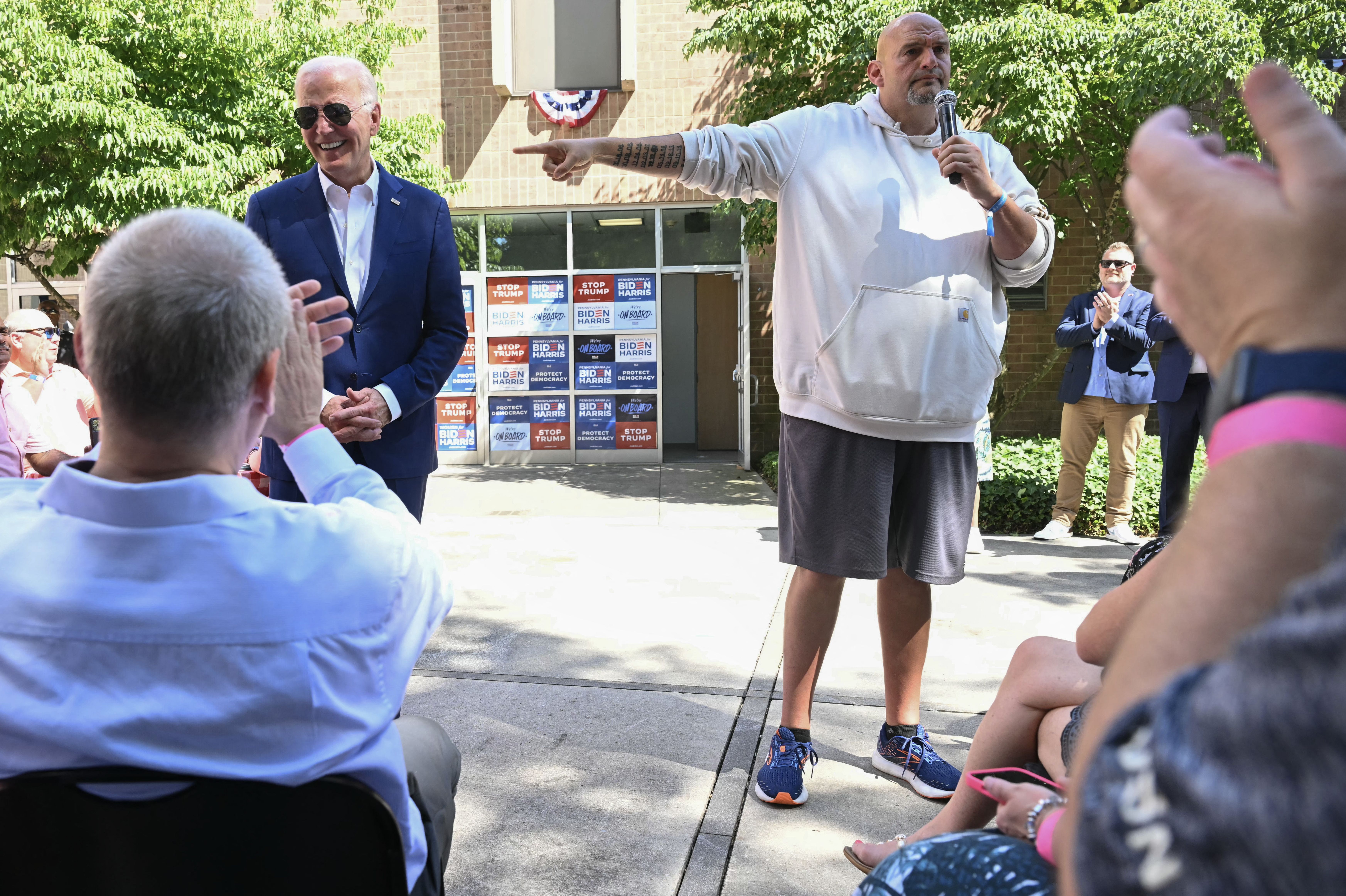 Fetterman points at biden