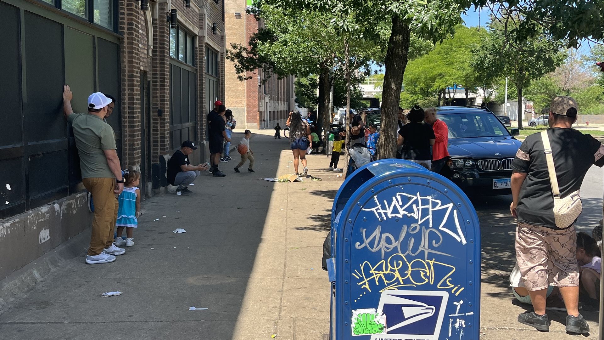 people standing outside 