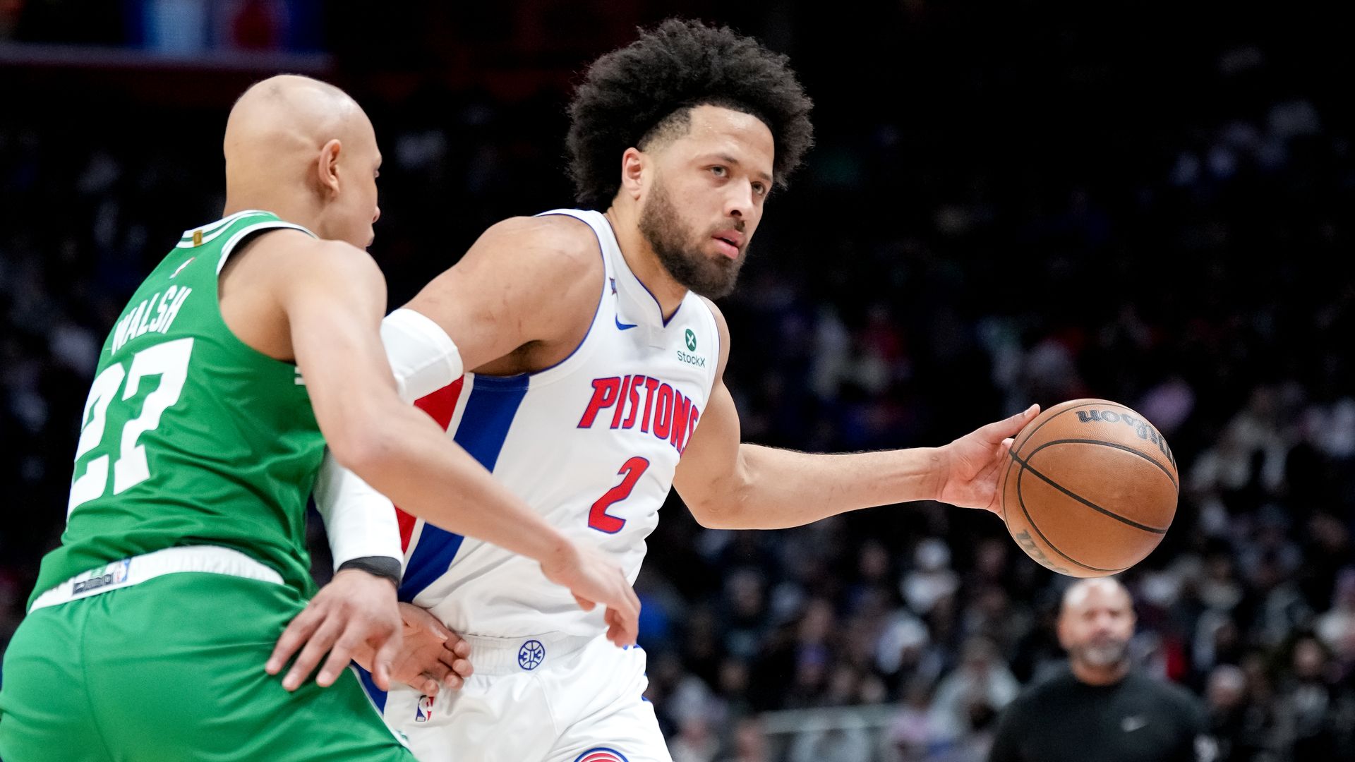 Cade Cunningham faced the Celtics at LCA in January.