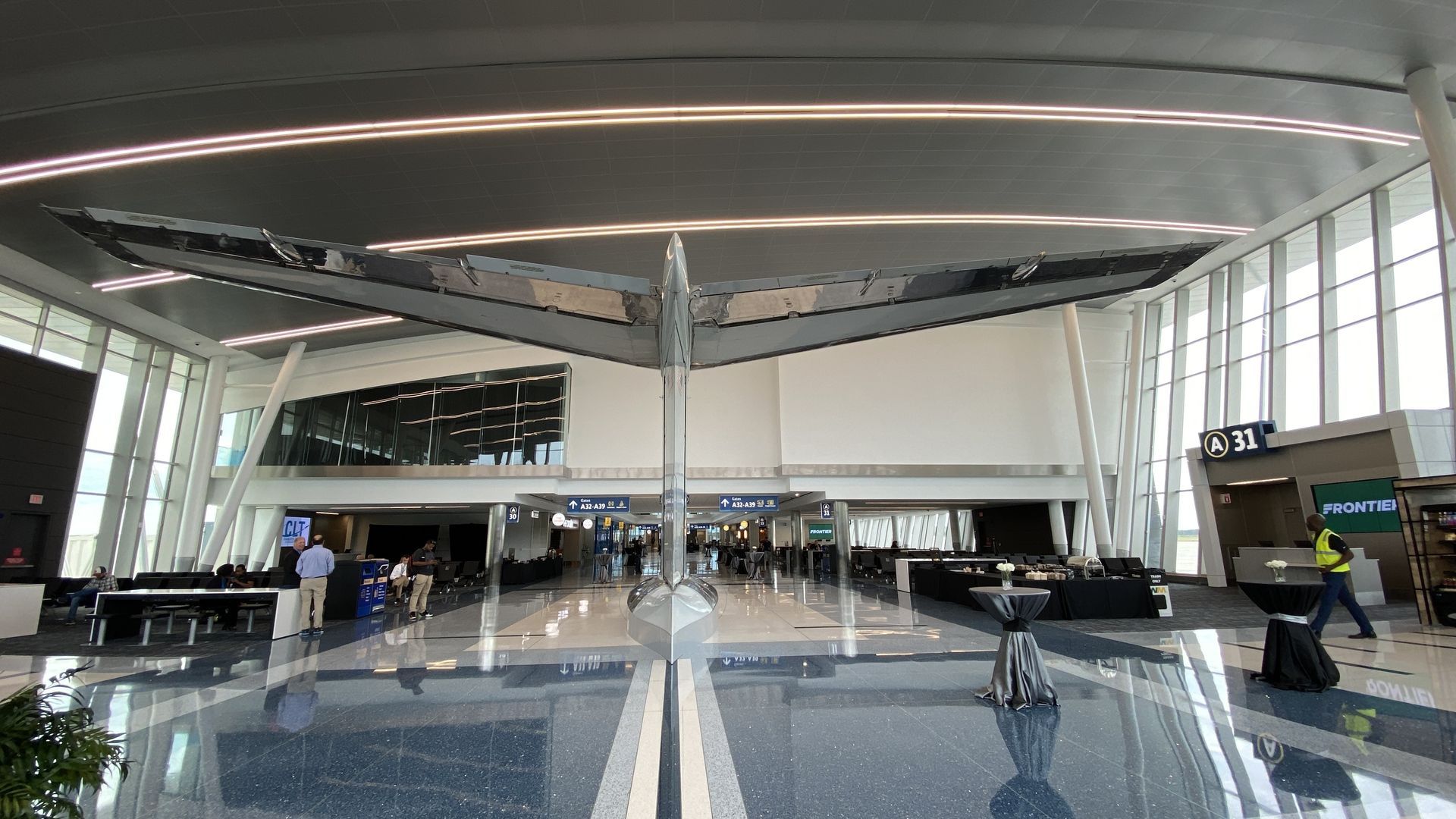 The 5,000-pound DC-9-82 T-Tail was salvaged from Roswell, New Mexico. Photo: Ashley Mahoney/Axios