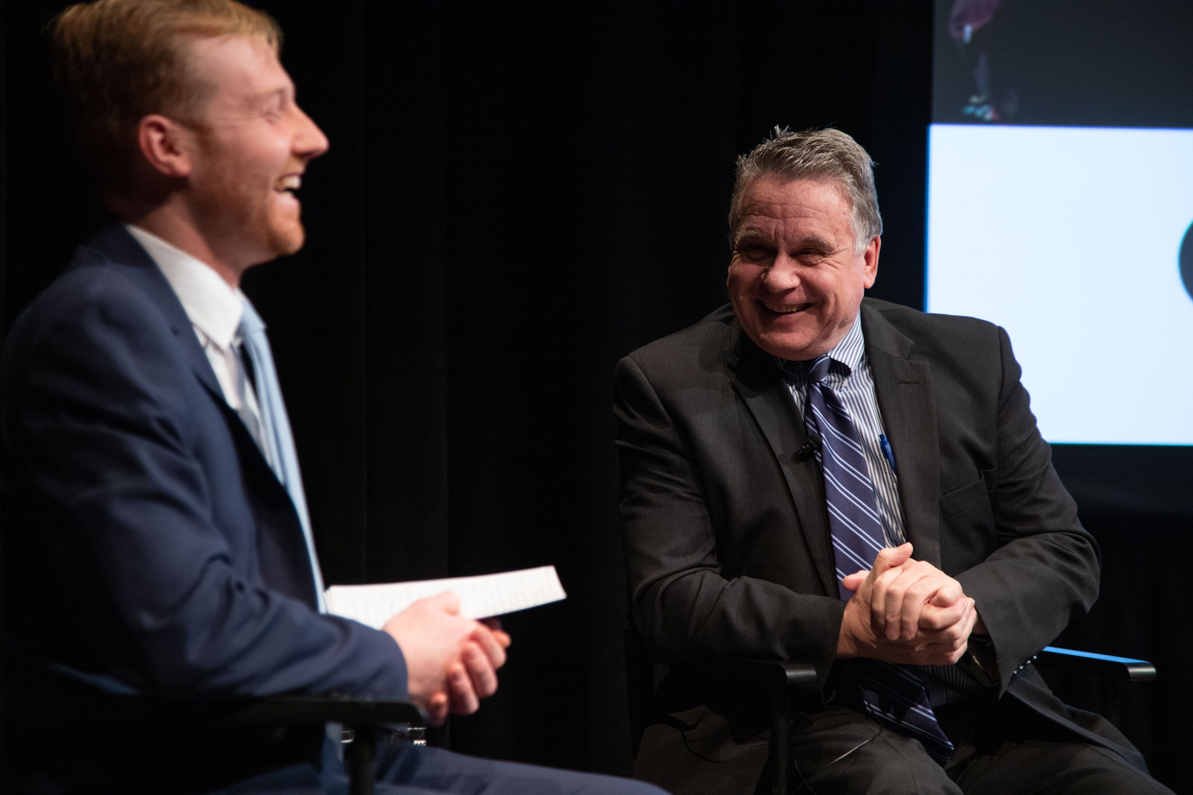 Rep. Chris Smith in conversation with Axios' Dave Lawler