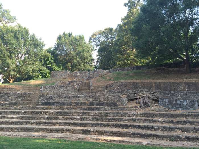 Bryant Park stone wall