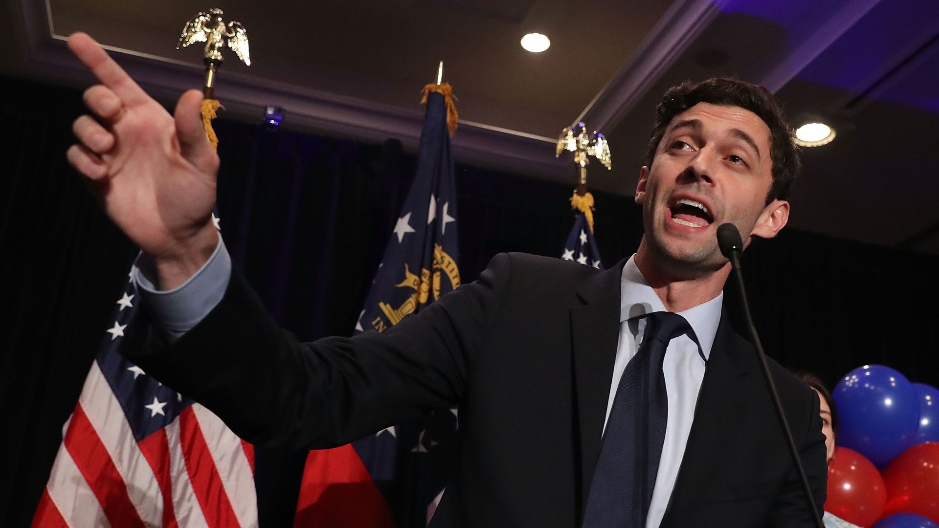Democratic candidate Jon Ossoff delivers a concession speechat the Westin Atlanta Perimeter North Hotel