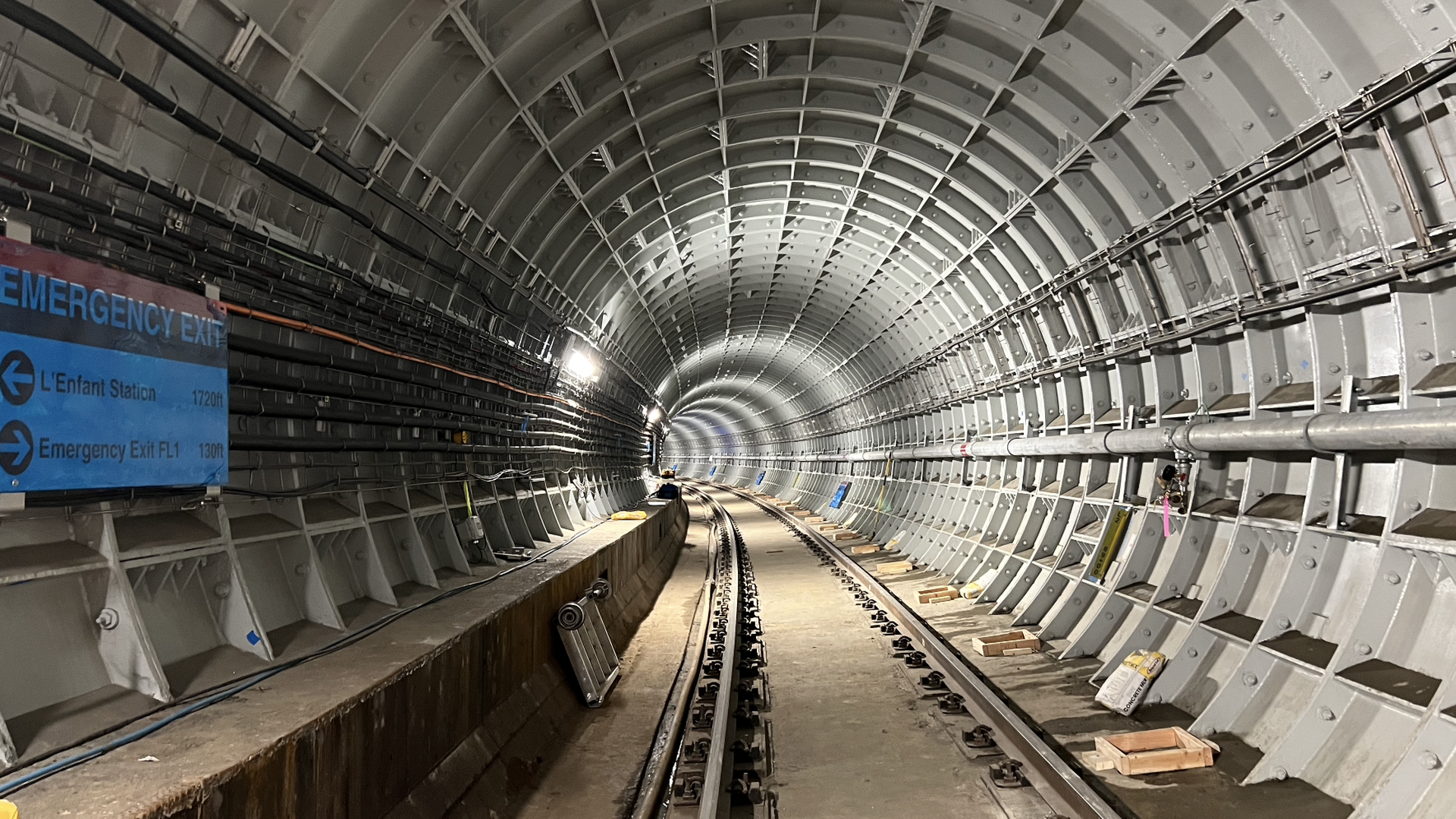The renovated Yellow Line tunnel. 