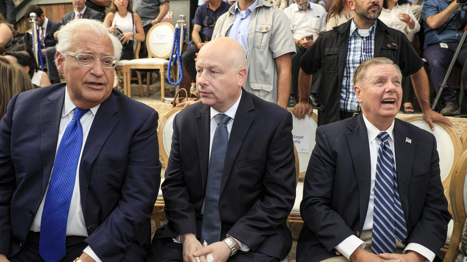 David Friedman, Jason Greenblatt and Lindsey Graham