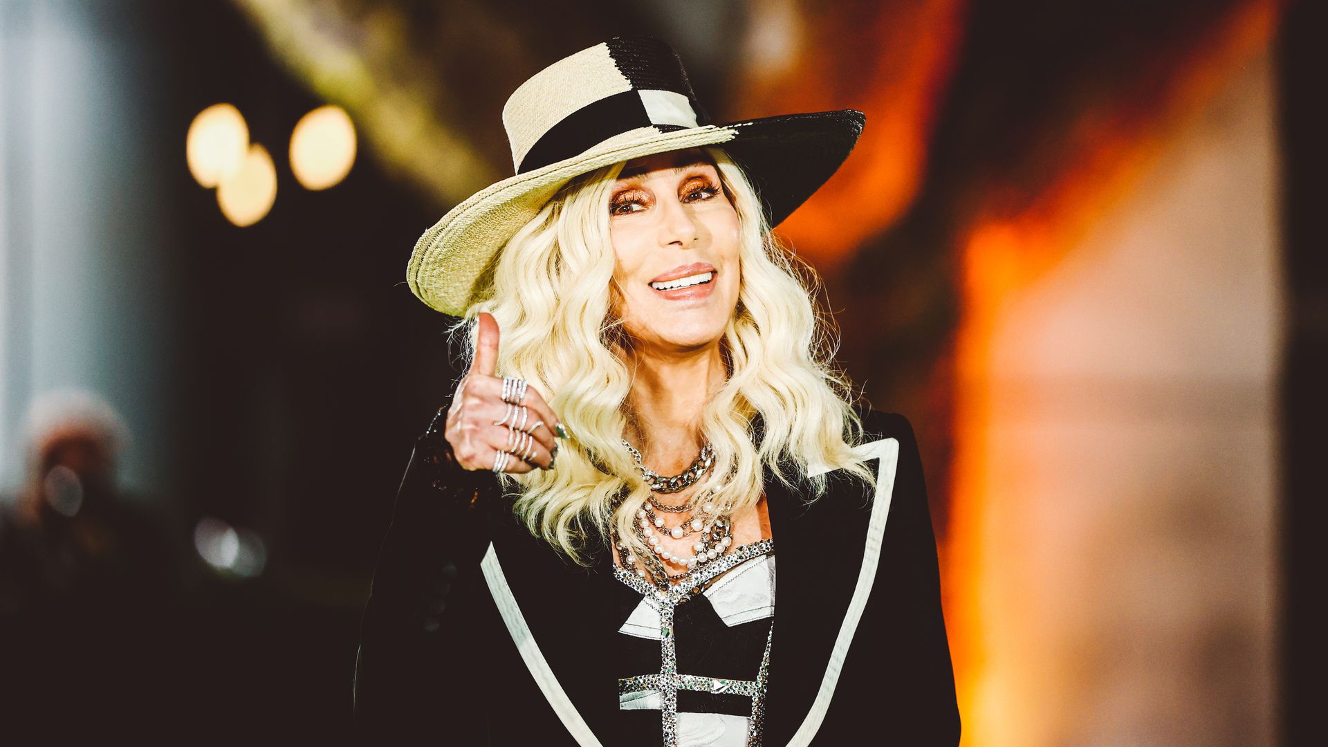 Cher poses for a photo.