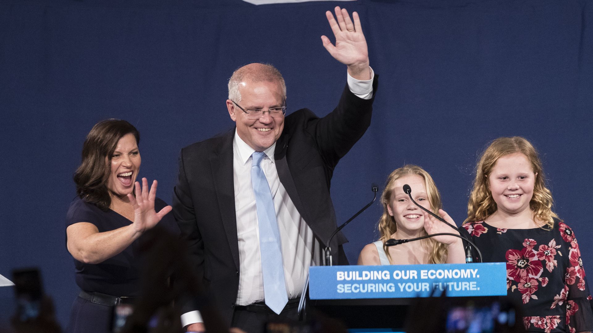 Scott Morrison in victory rally