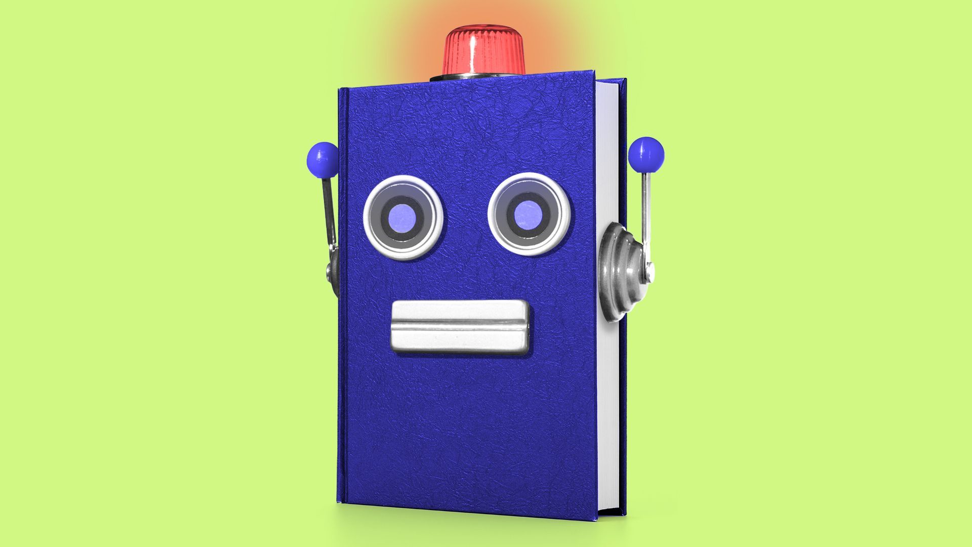 Illustration of a book robot