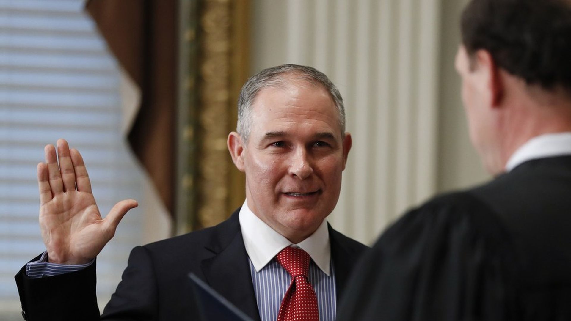 New EPA secretary Scott Pruitt says he'll defend states' rights