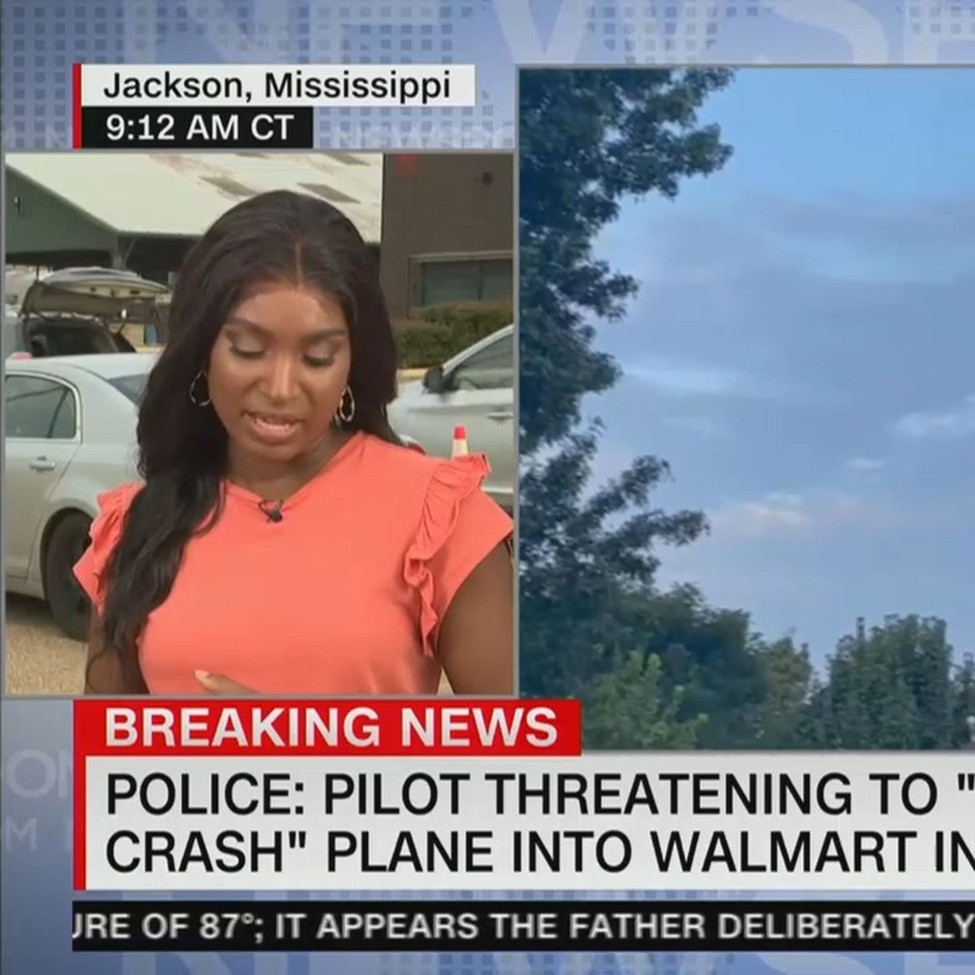 Pilot seeking to crash plane into a Mississippi Walmart lands