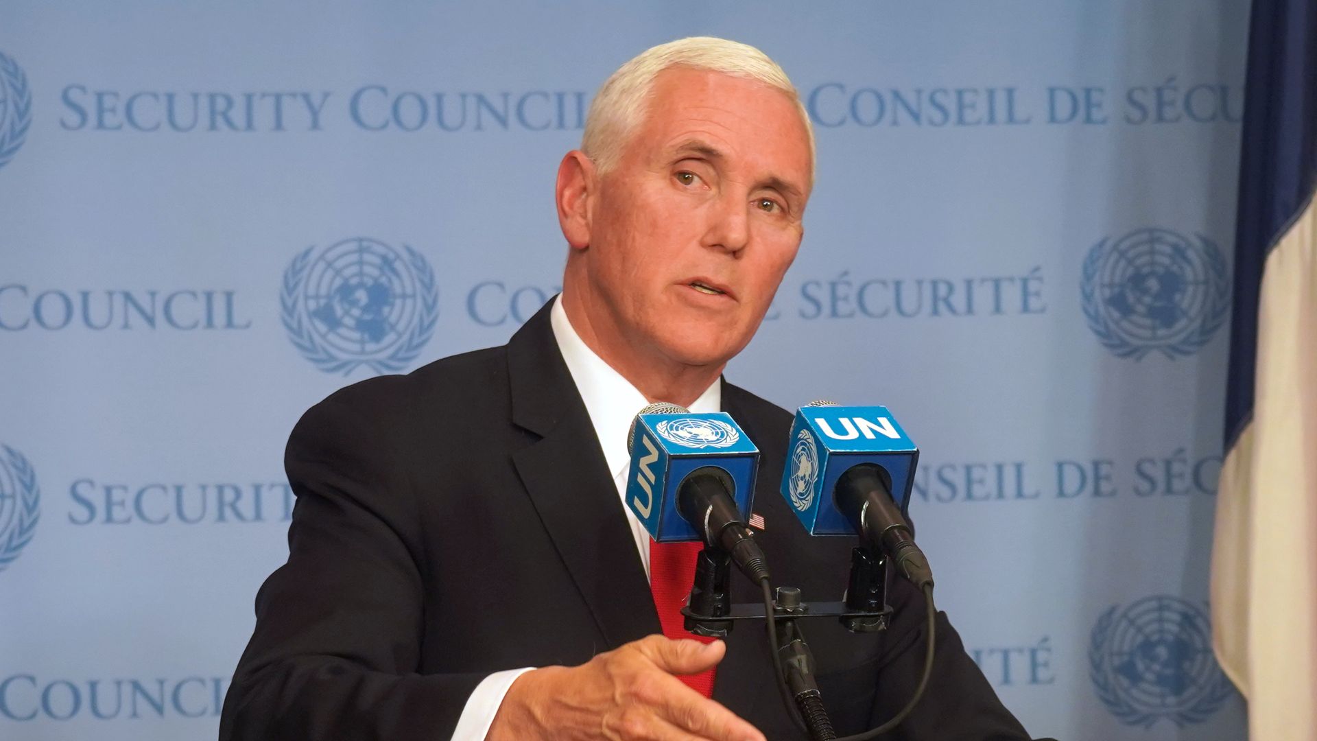 Mike Pence gives a speech 