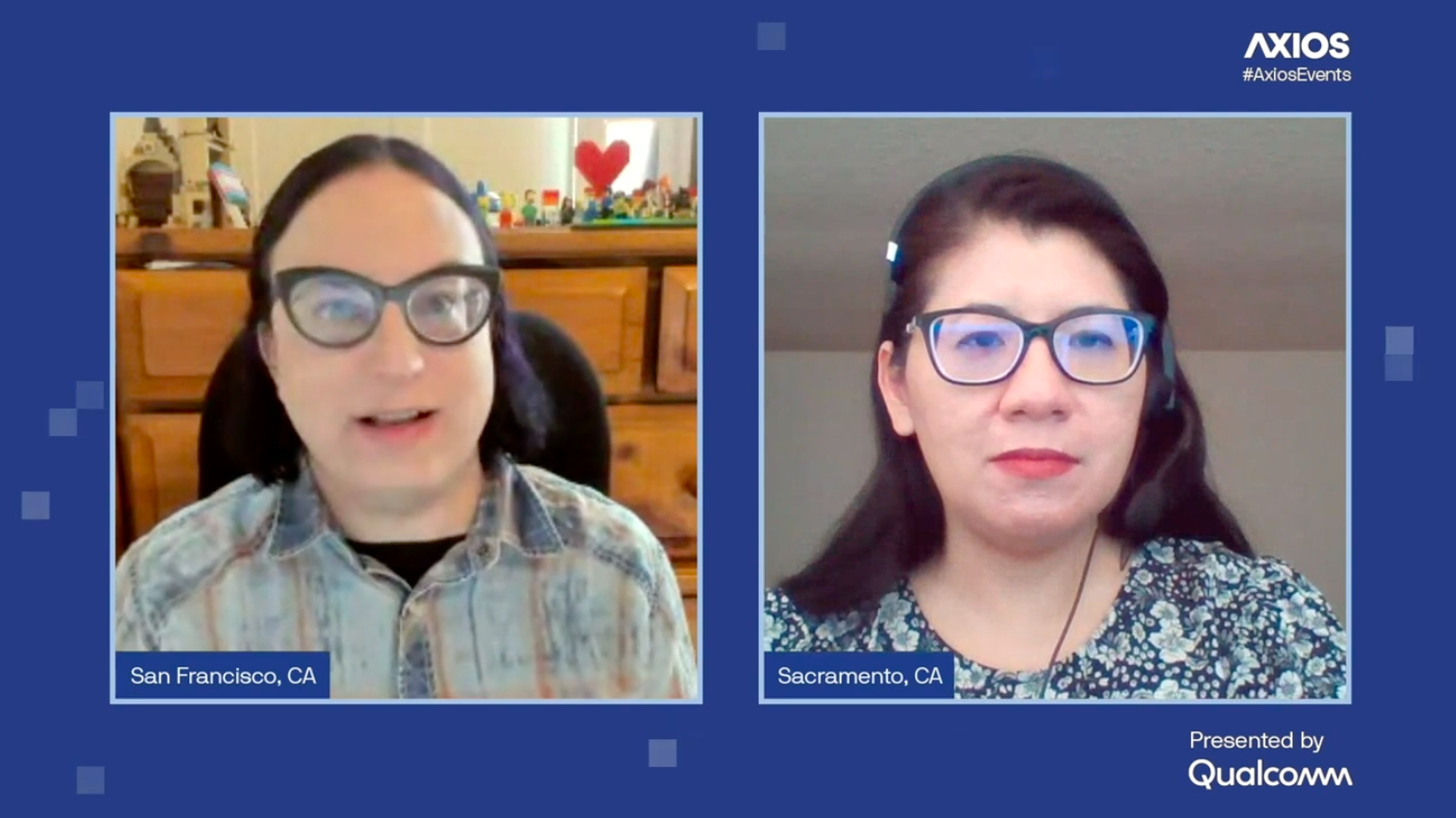 Screenshot of Axios' Ina Fried and Mei Kwong