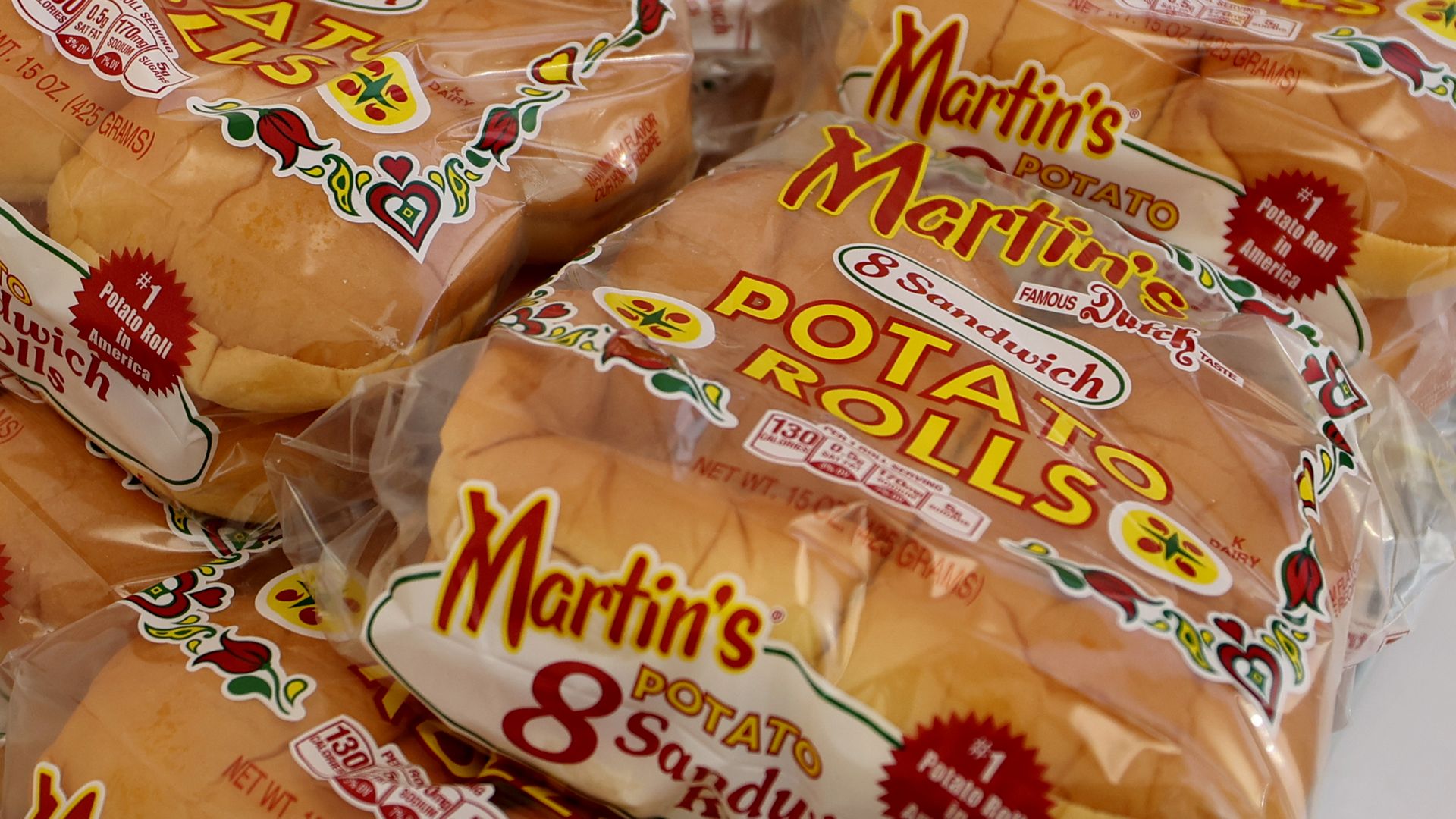  A view of Martin's Potato Rolls during Food Network New York City Wine & Food Festival presented by Invesco QQQ - Blue Moon Burger Bash: Champions vs. Challengers presented by Pat LaFrieda Meats hosted by Rachael Ray at Brooklyn Army Terminal on October 18, 2024 in New York City. 