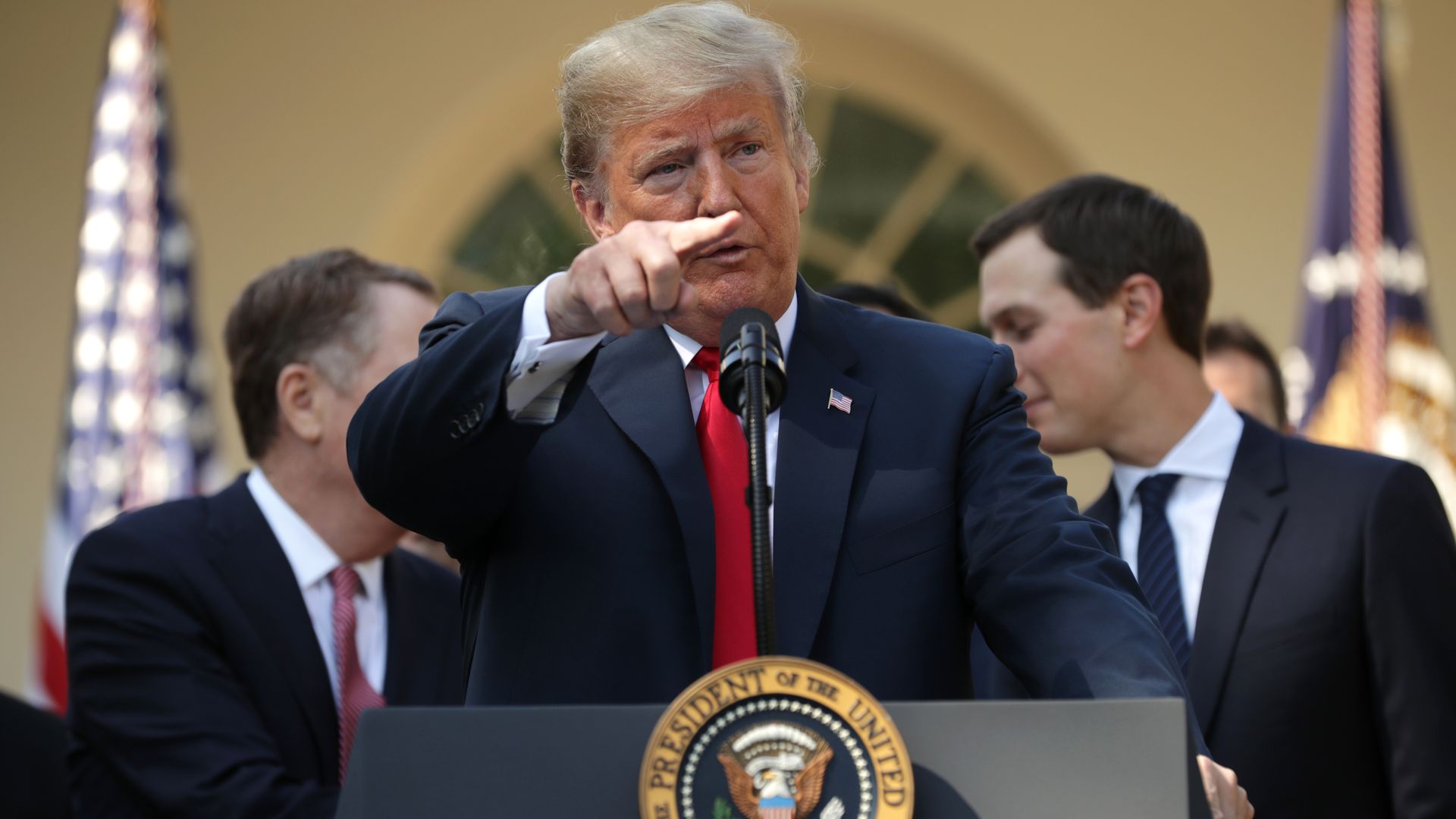 Trump pointing
