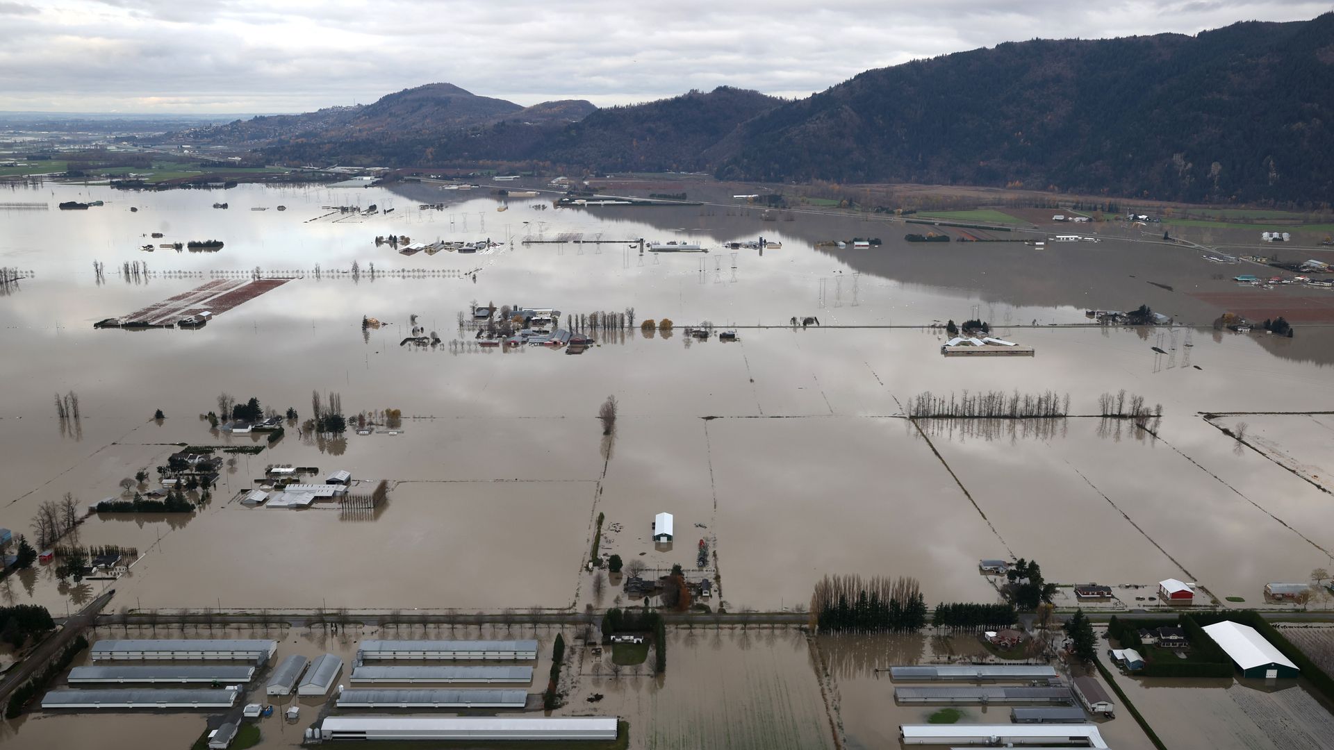Flooding in British Columbia after a major storm struck the region.