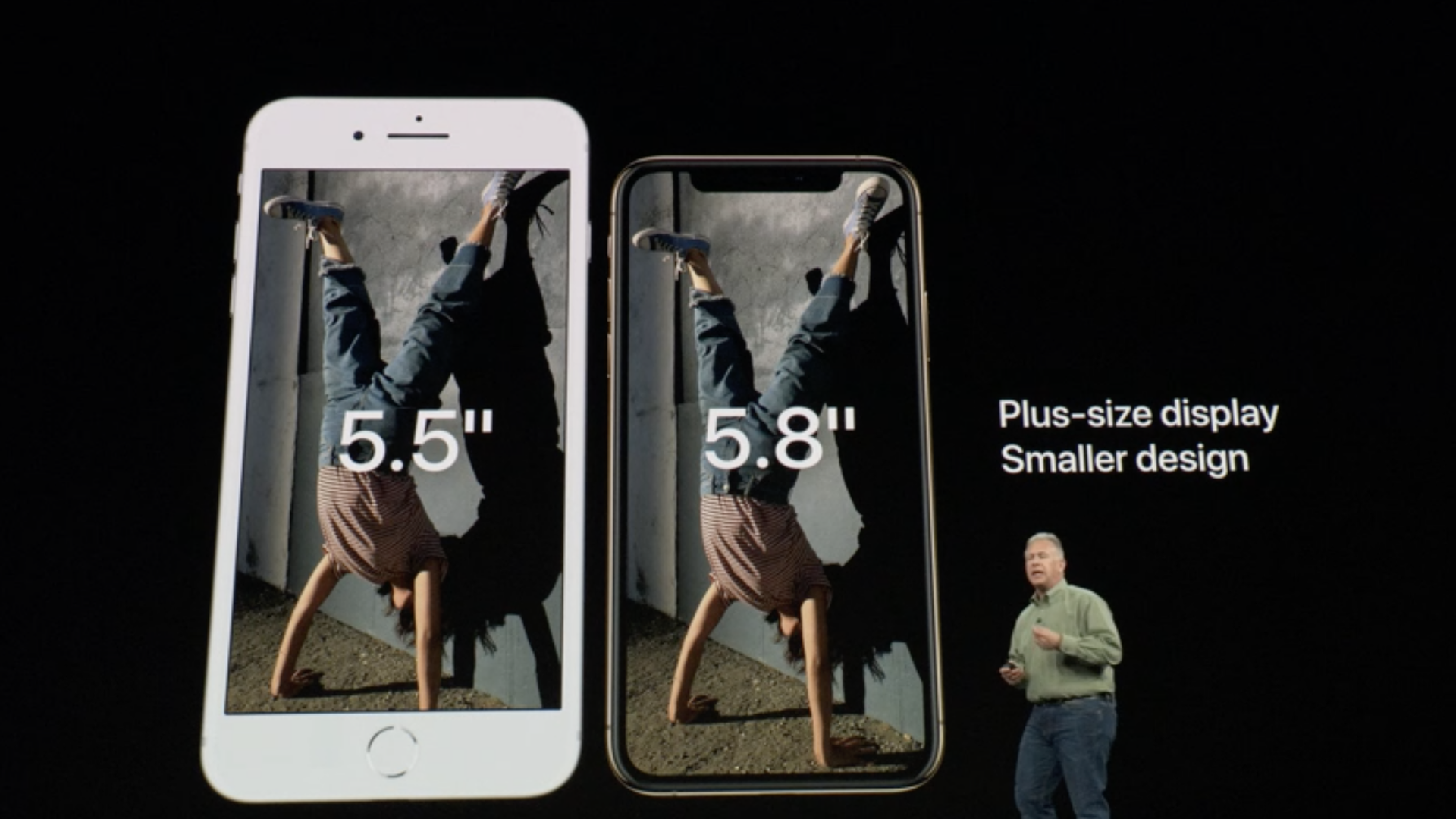 Apple presentation image of new iPhones