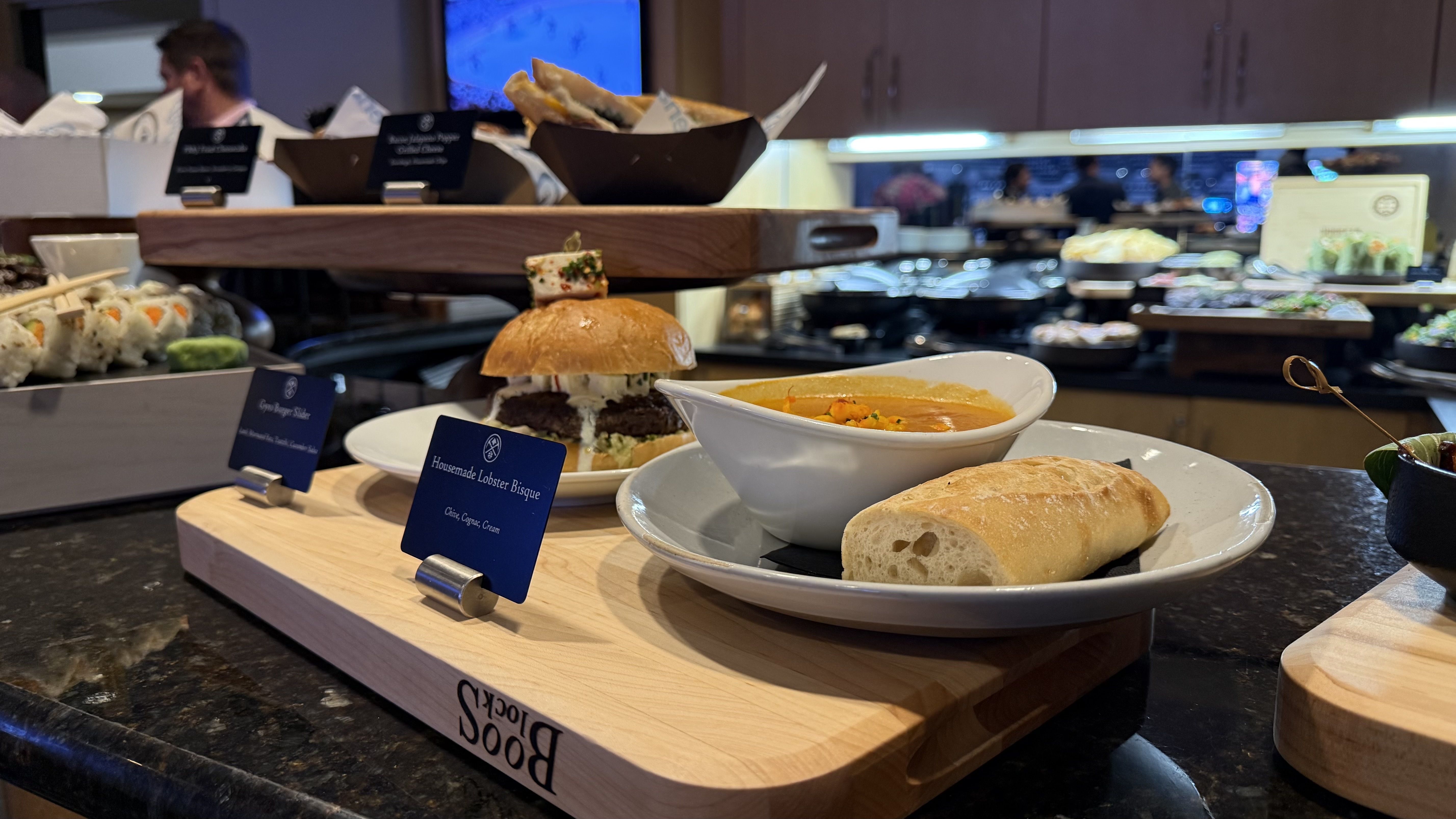 Two food dishes side by side. 