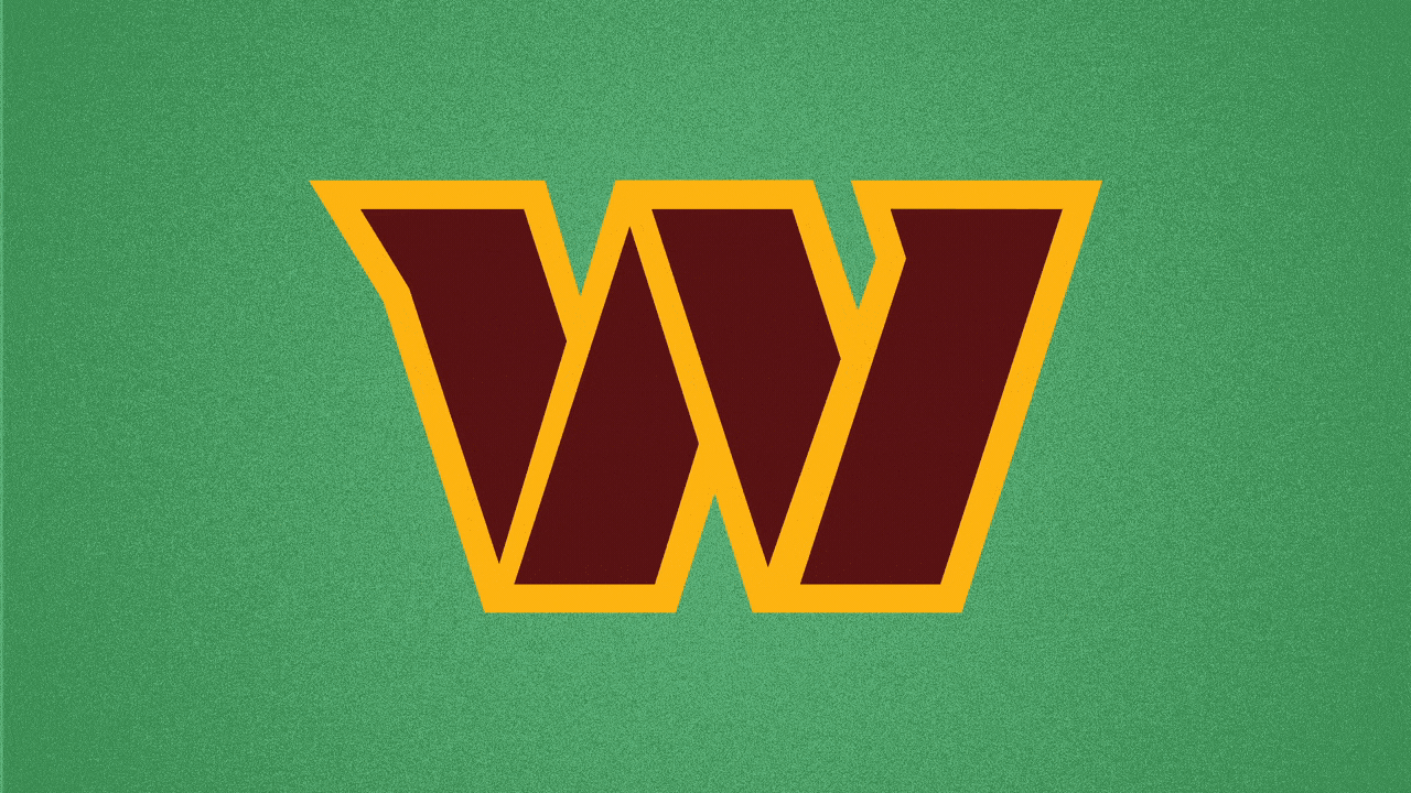 Illustration of the Washington Commanders W logo turning into a V and an M.