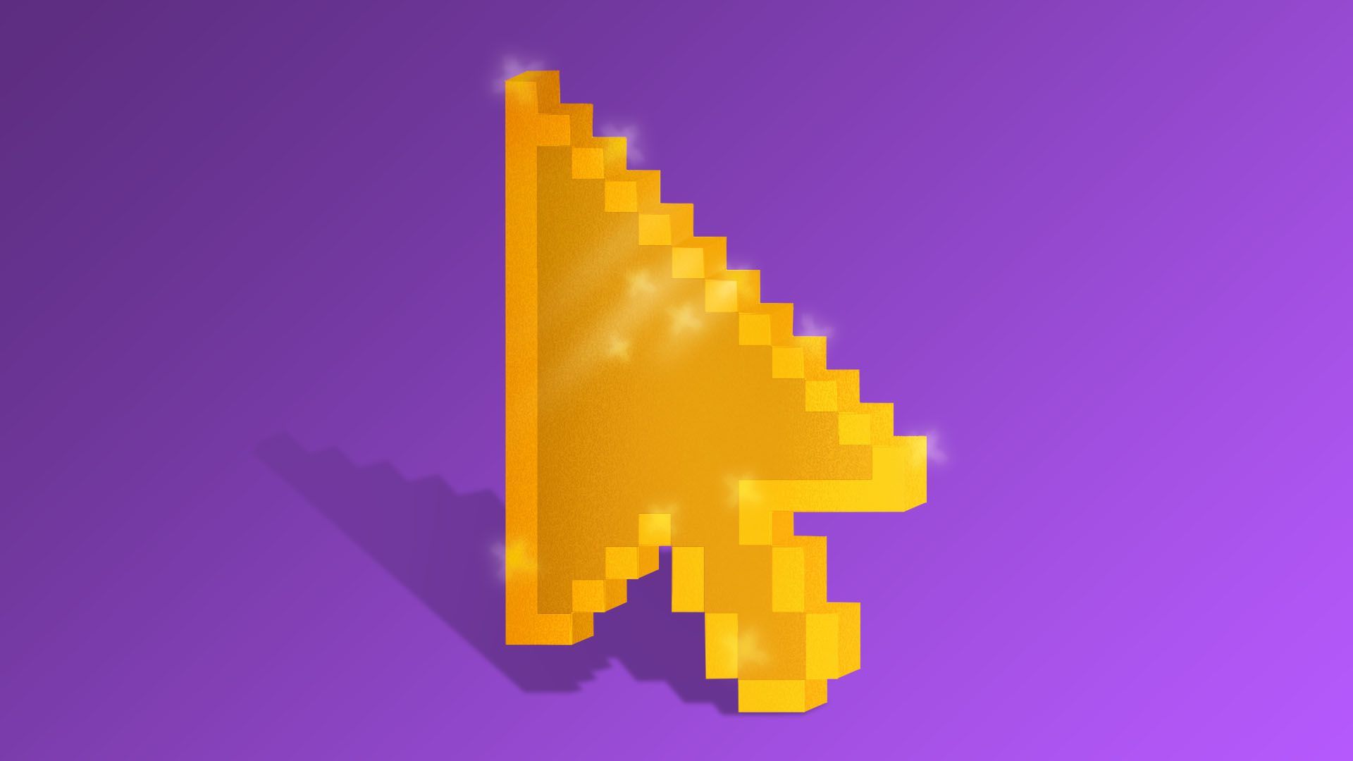 Illustration of a golden cursor