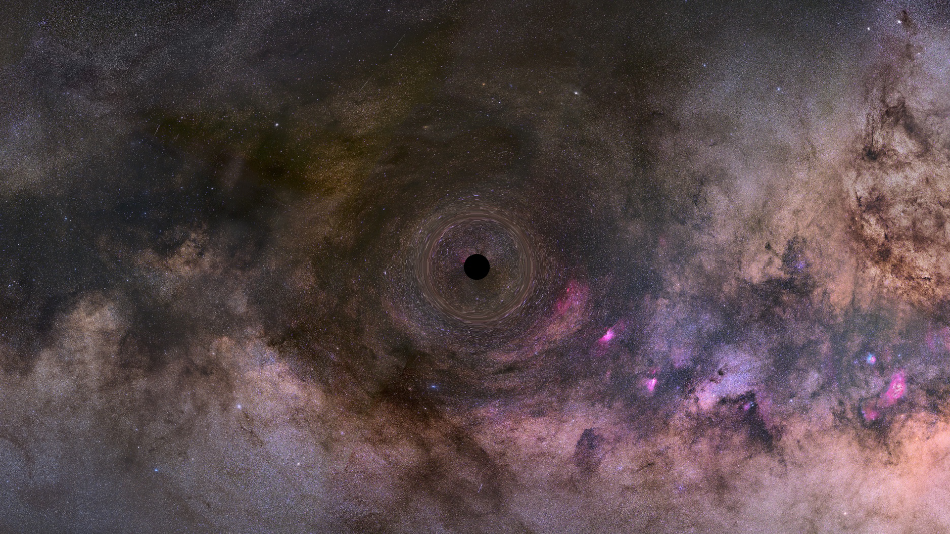 Artist's illustration of a black hole in the Milky Way