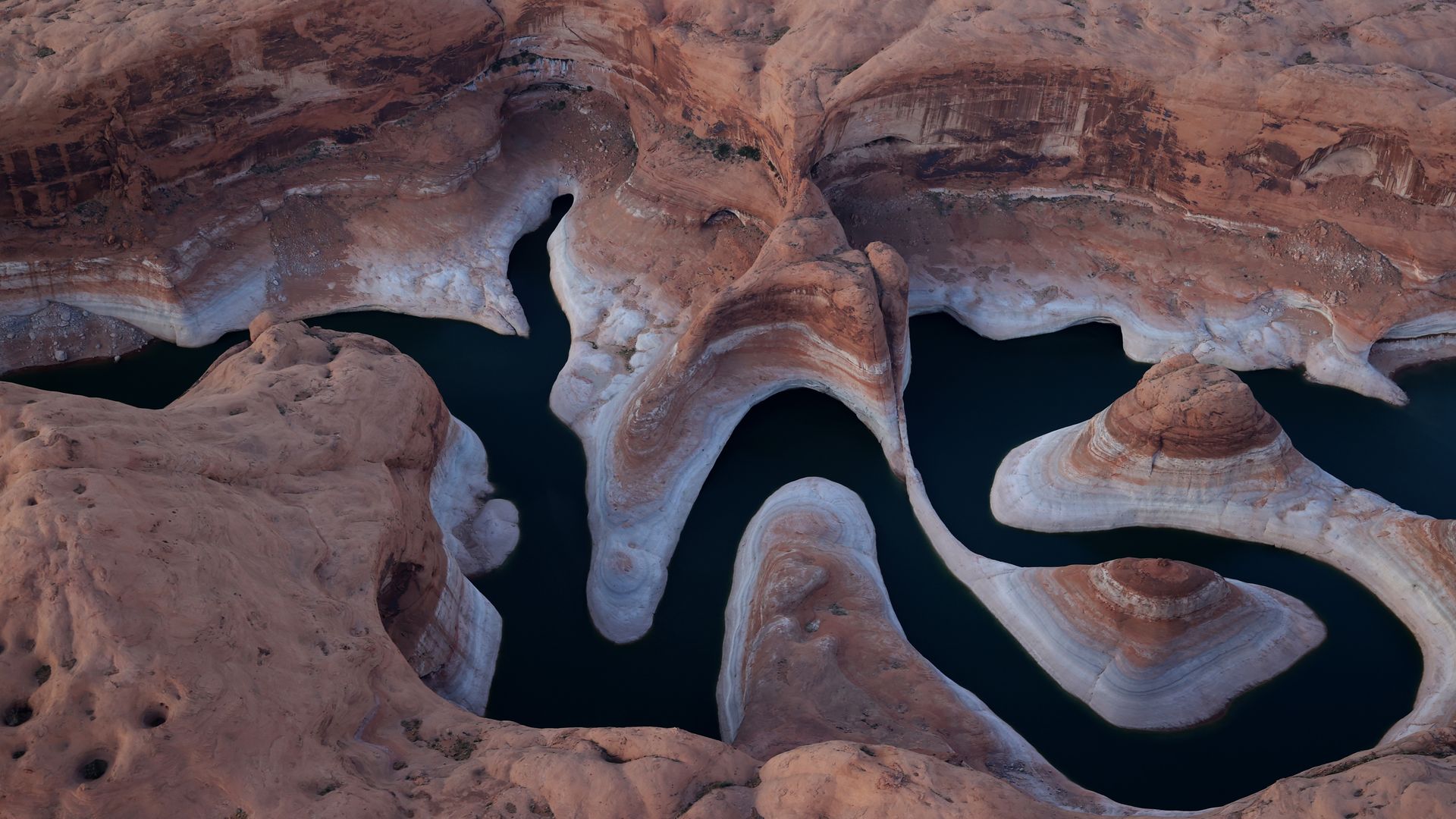 Lake Powell snakes through Glen Canyon National Recreation Area in Utah and Arizona