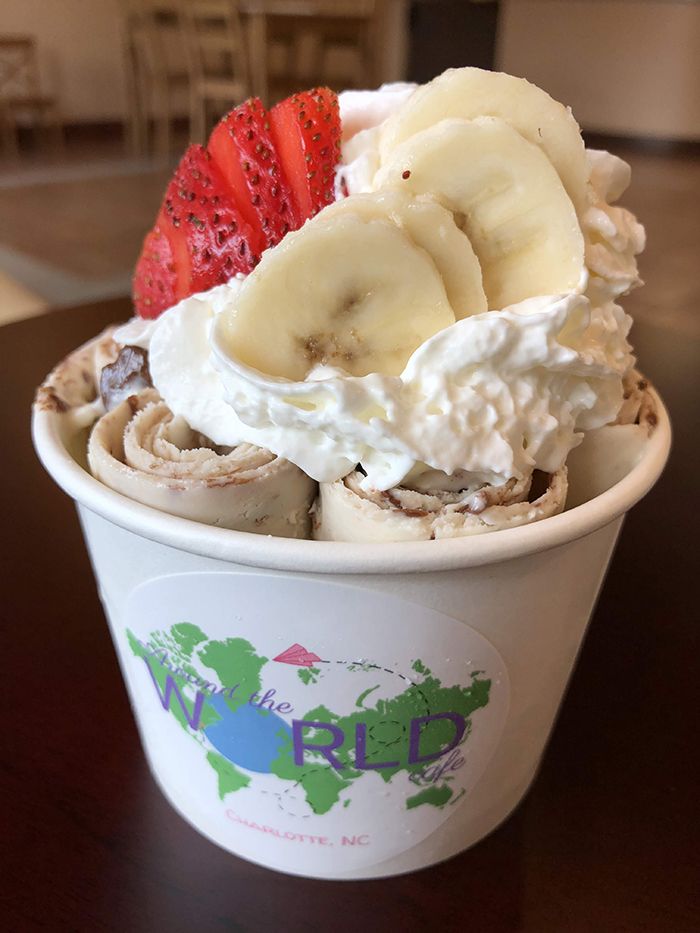 Around the World Cafe rolled ice cream