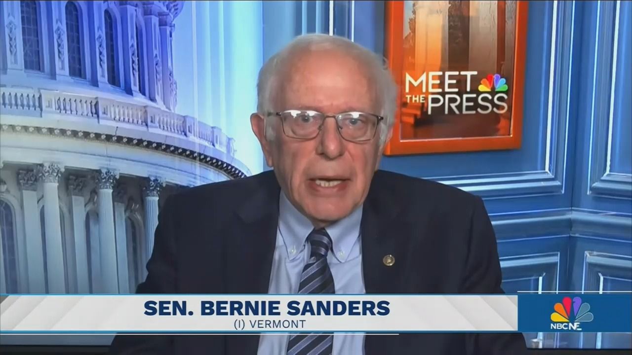 Sen. Bernie Sanders speaks on NBC's "Meet the Press" on Oct. 27.